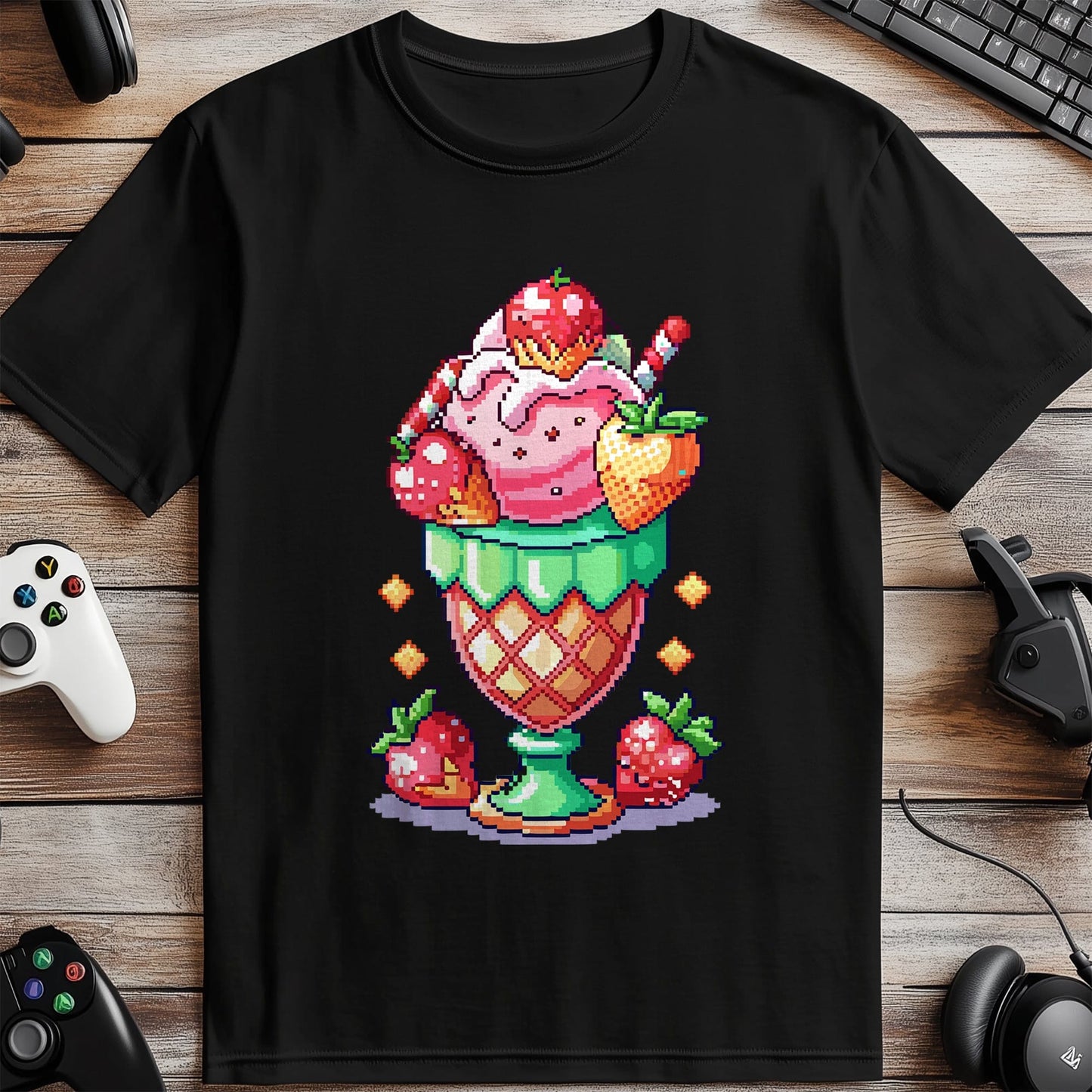 Pixel 36 Ice Cream Sundae T-shirt