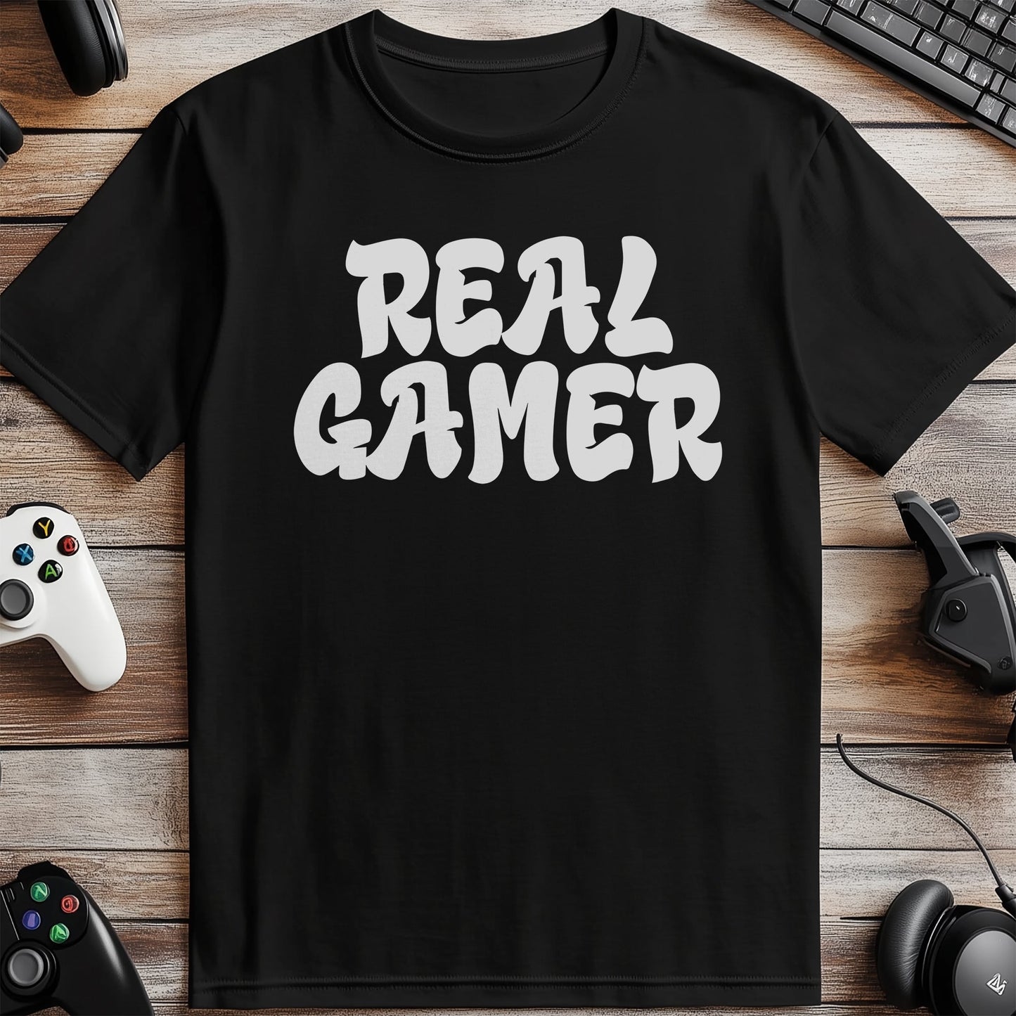 Real Gamer Text T-Shirt
