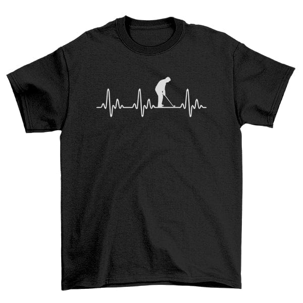 Golf Heartbeat TShirt Swing into