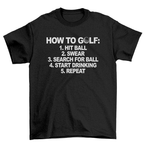 Golf Bullet Points TShirt Tee Up