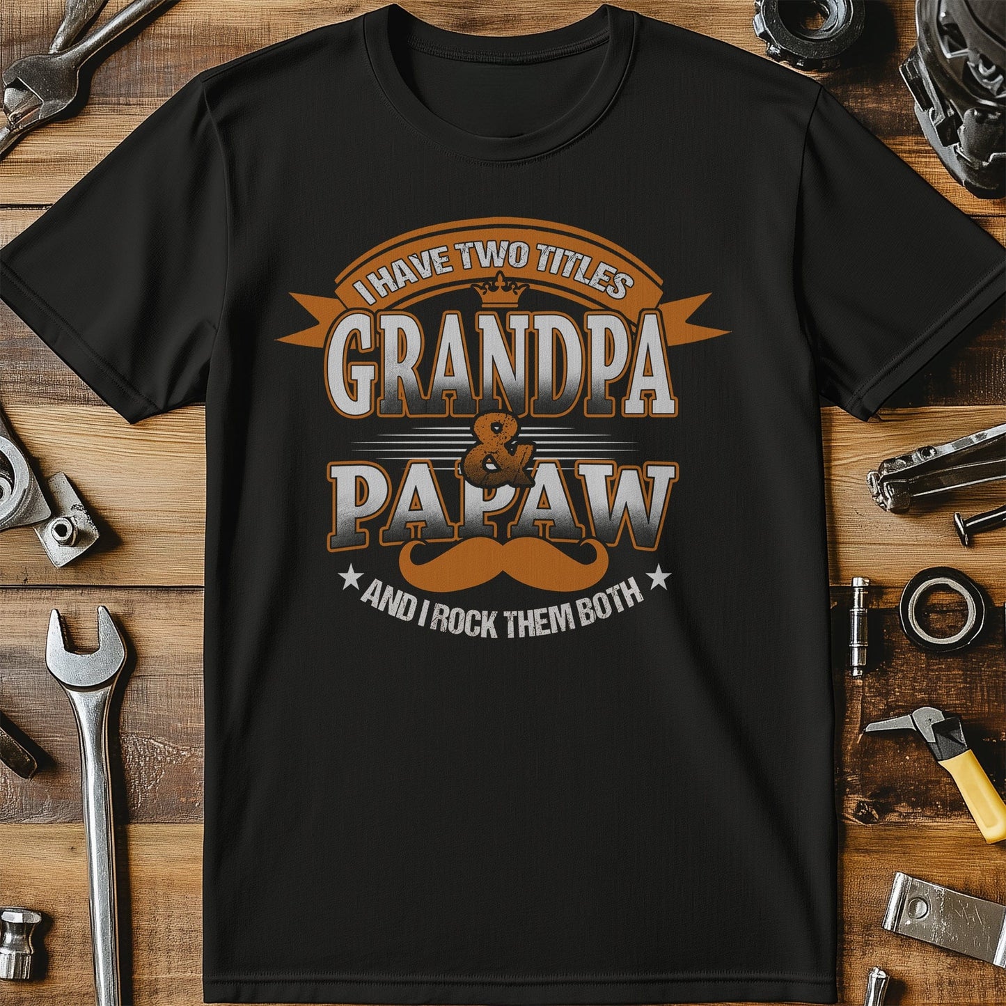 Grandpa and Papaw Mustache T-Shirt