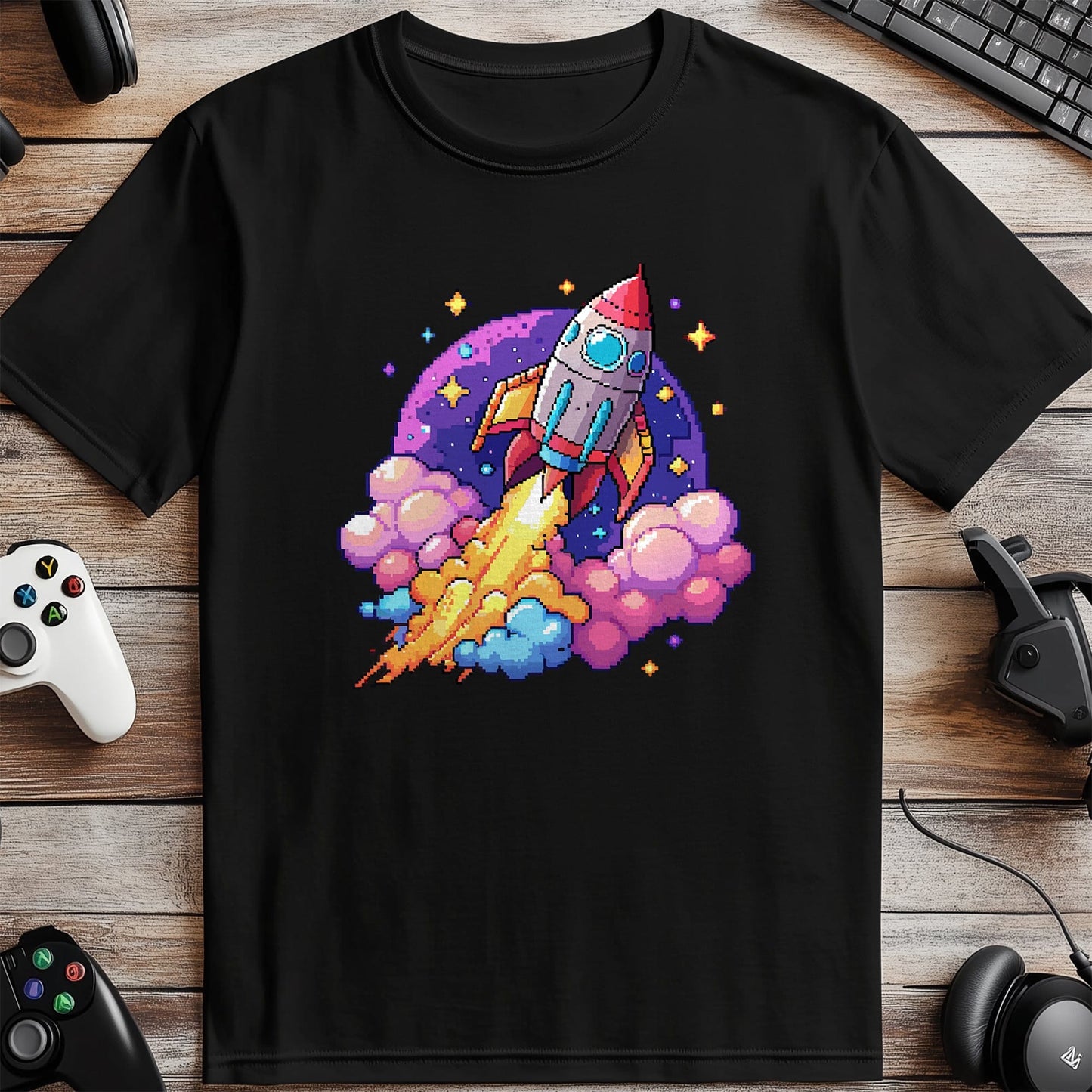 Pixel 60 Rocket Ship T-shirt
