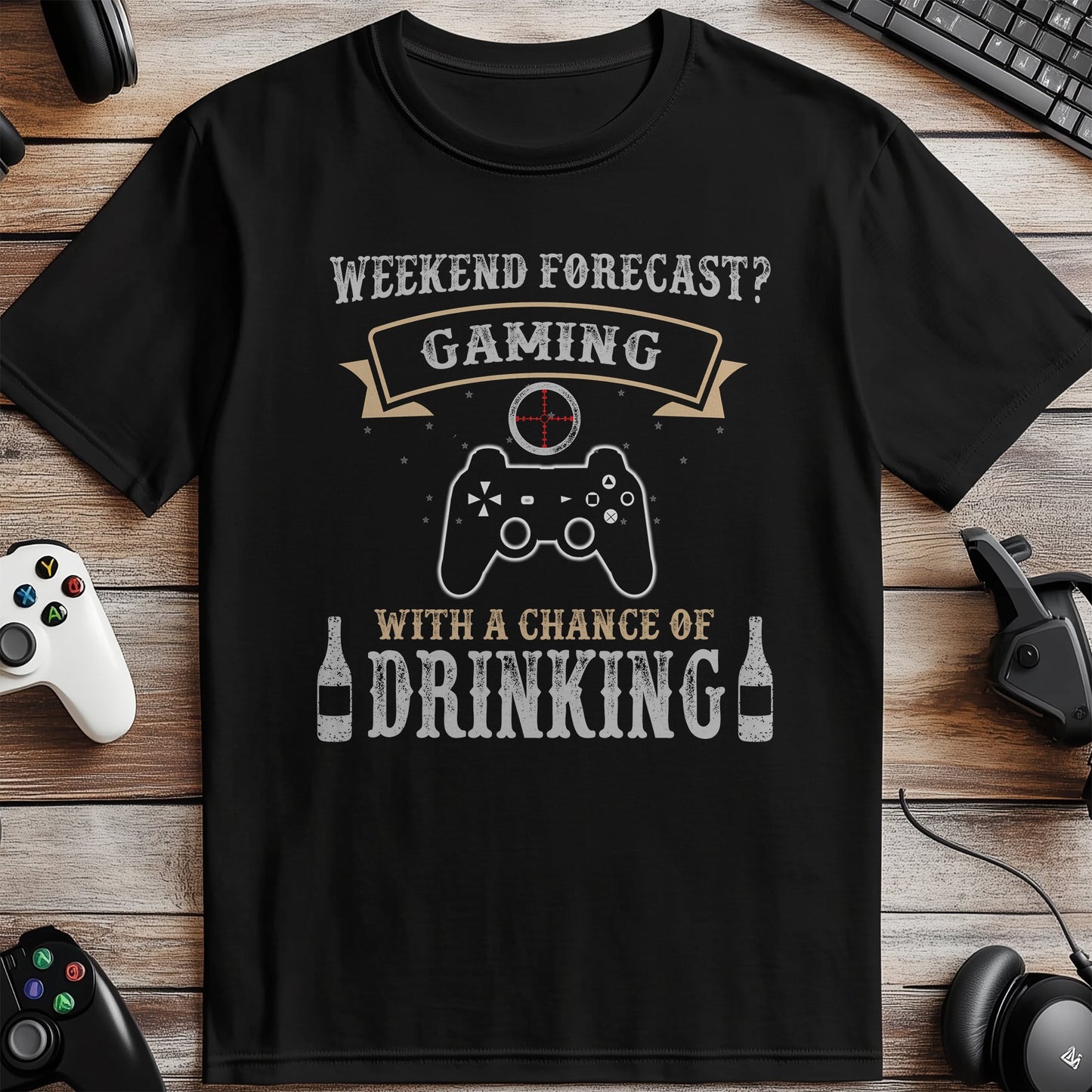 Weekend Forecast: 100% Chance of Gaming T-shirt