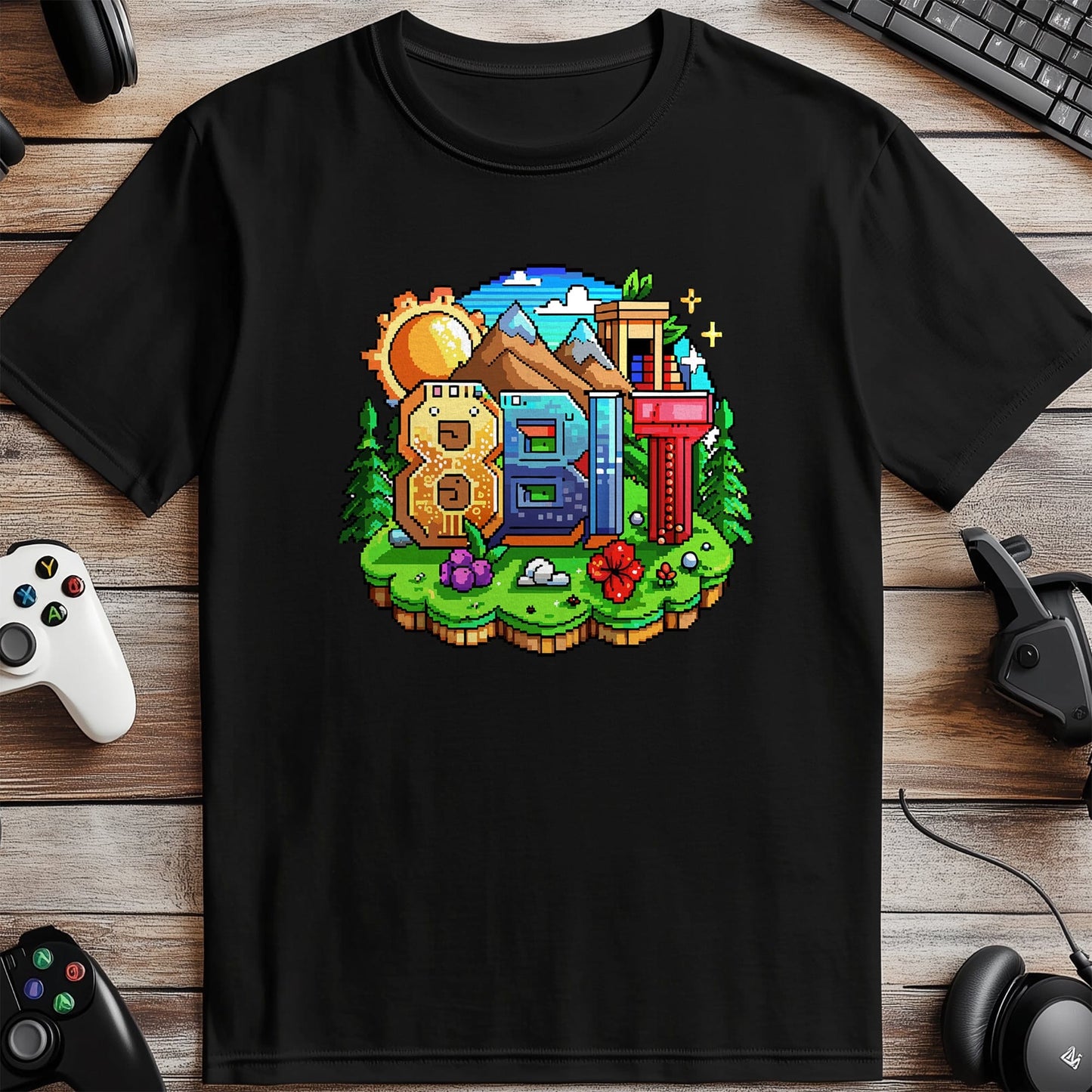Pixel 48 t-shirt  8BIT Geek Chic and Pixel Perfect!