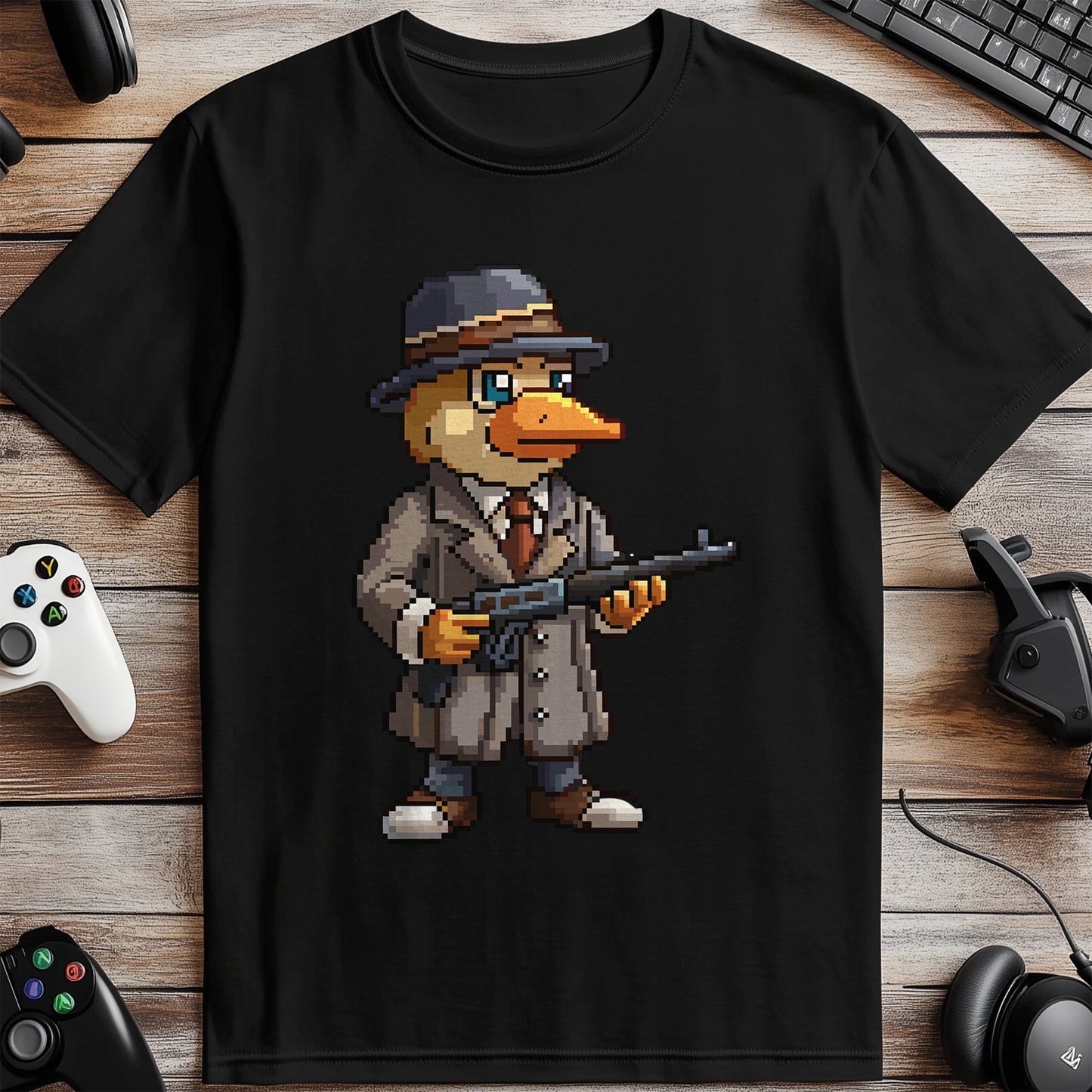 Pixel 41 Duck with a Gun T-Shirt