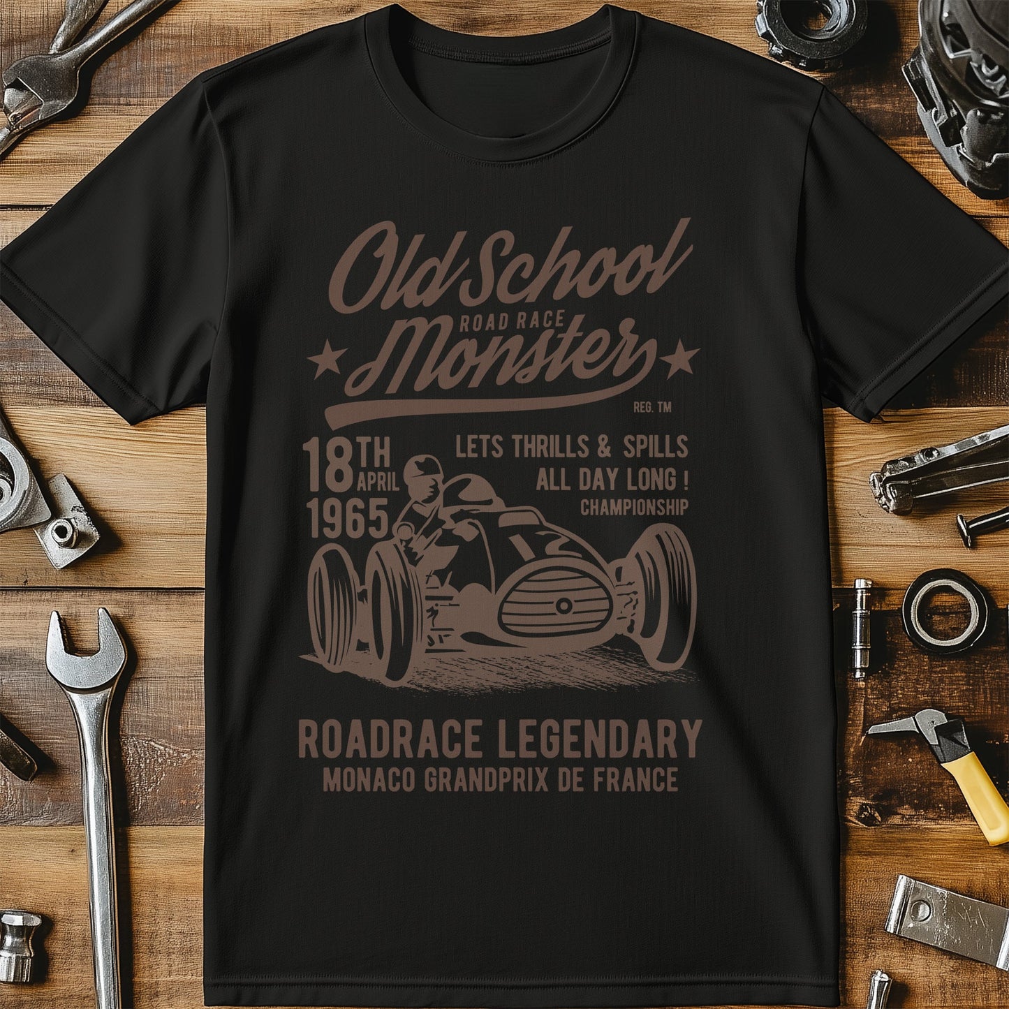 Old School Road Race Monster T-Shirt