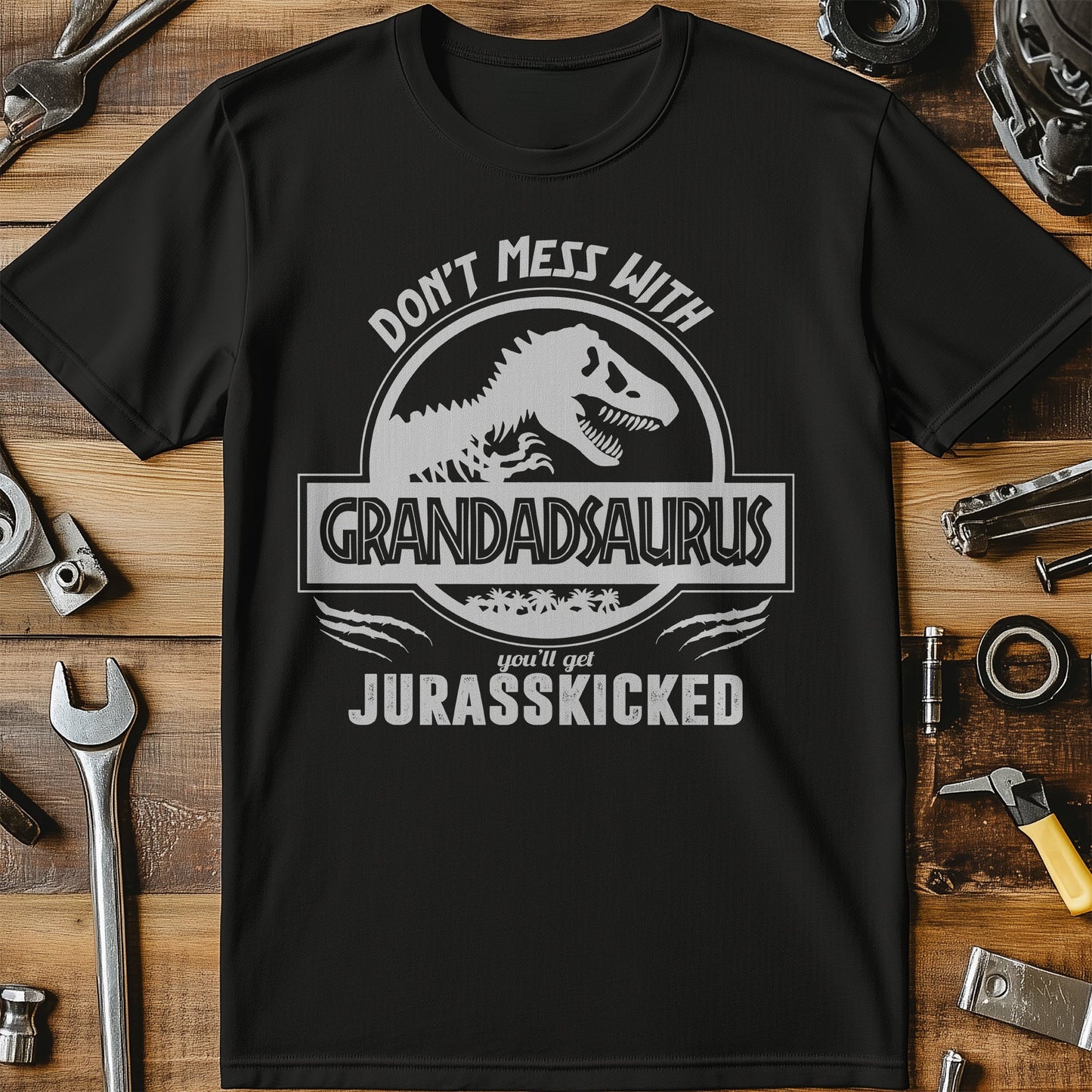 Mess Grandadsaurus Funny T-Shirt