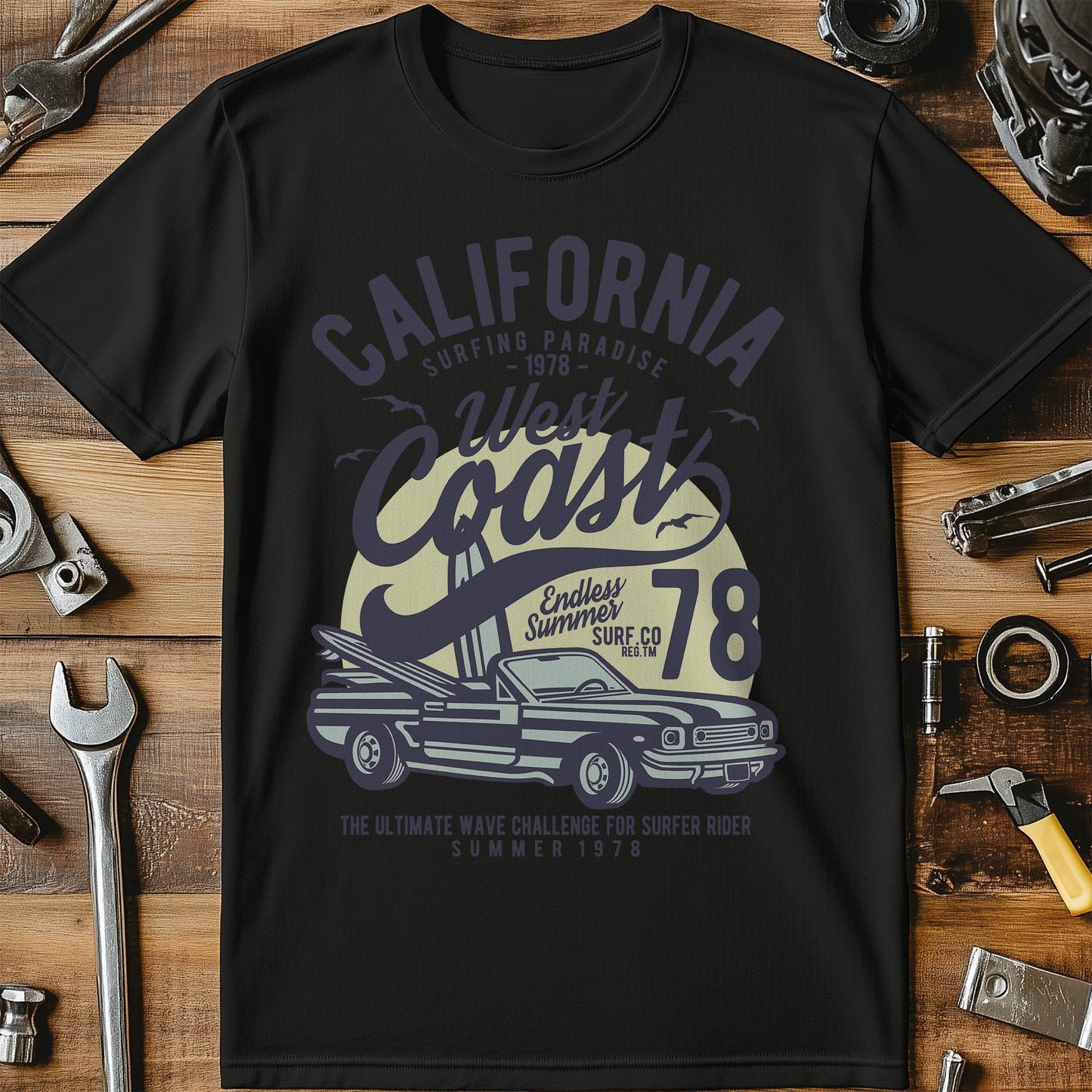 California West Coast Classic Car t-shirt