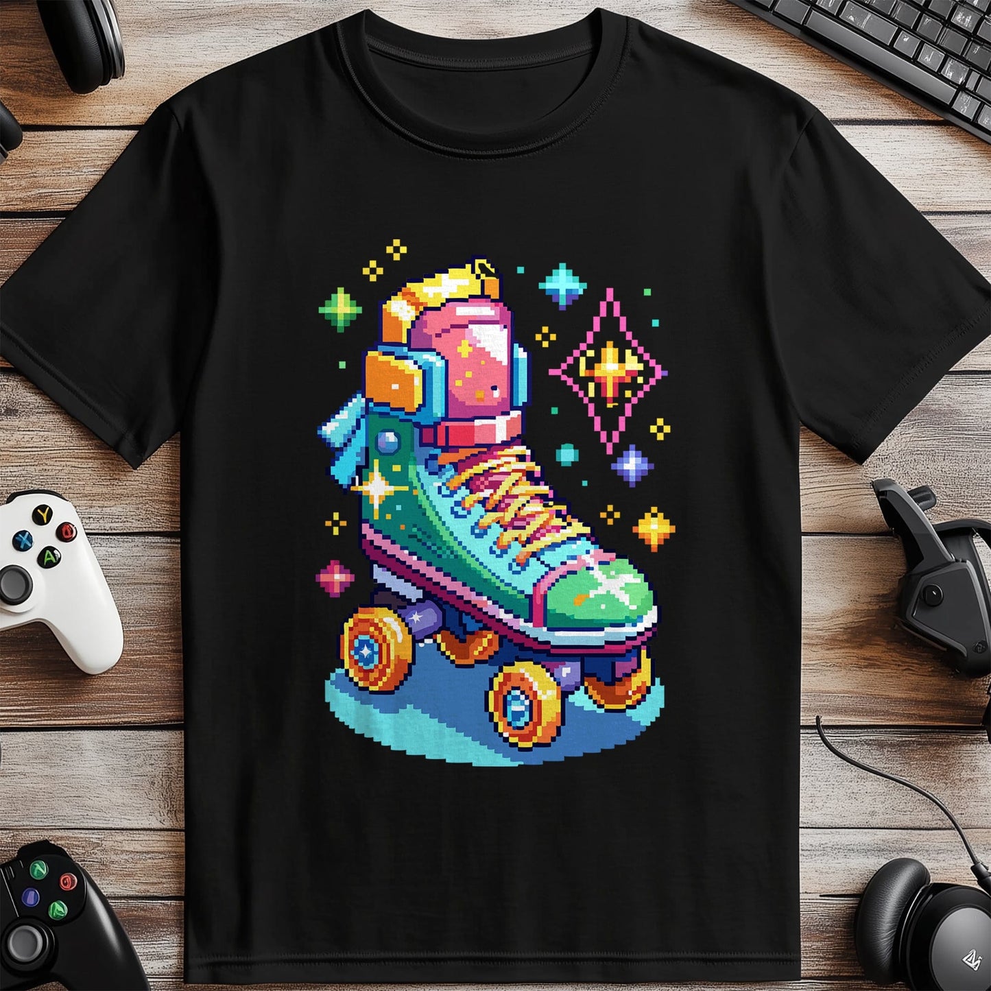 Pixel 47 Skateboard T-Shirt
