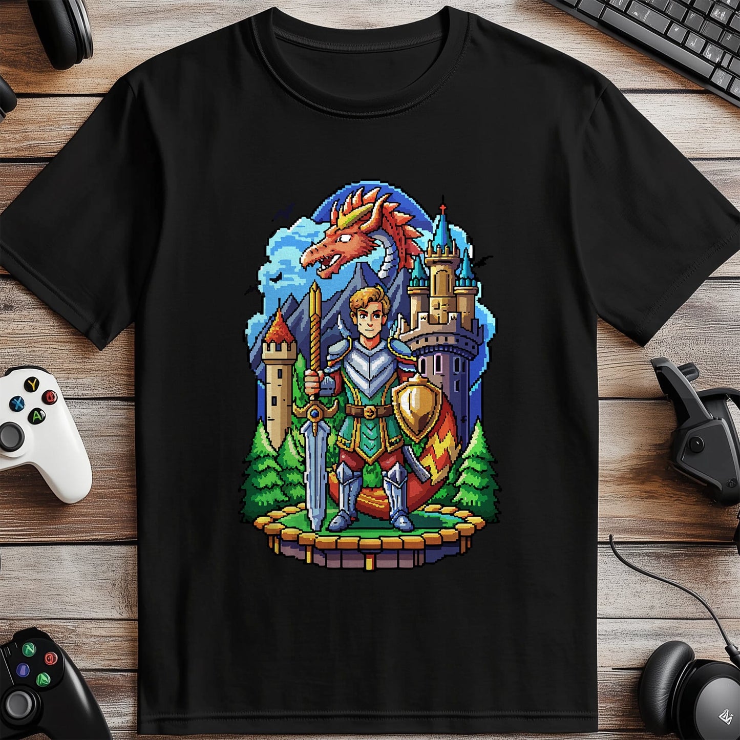 Pixel 92 Knight & Dragon t-shirt