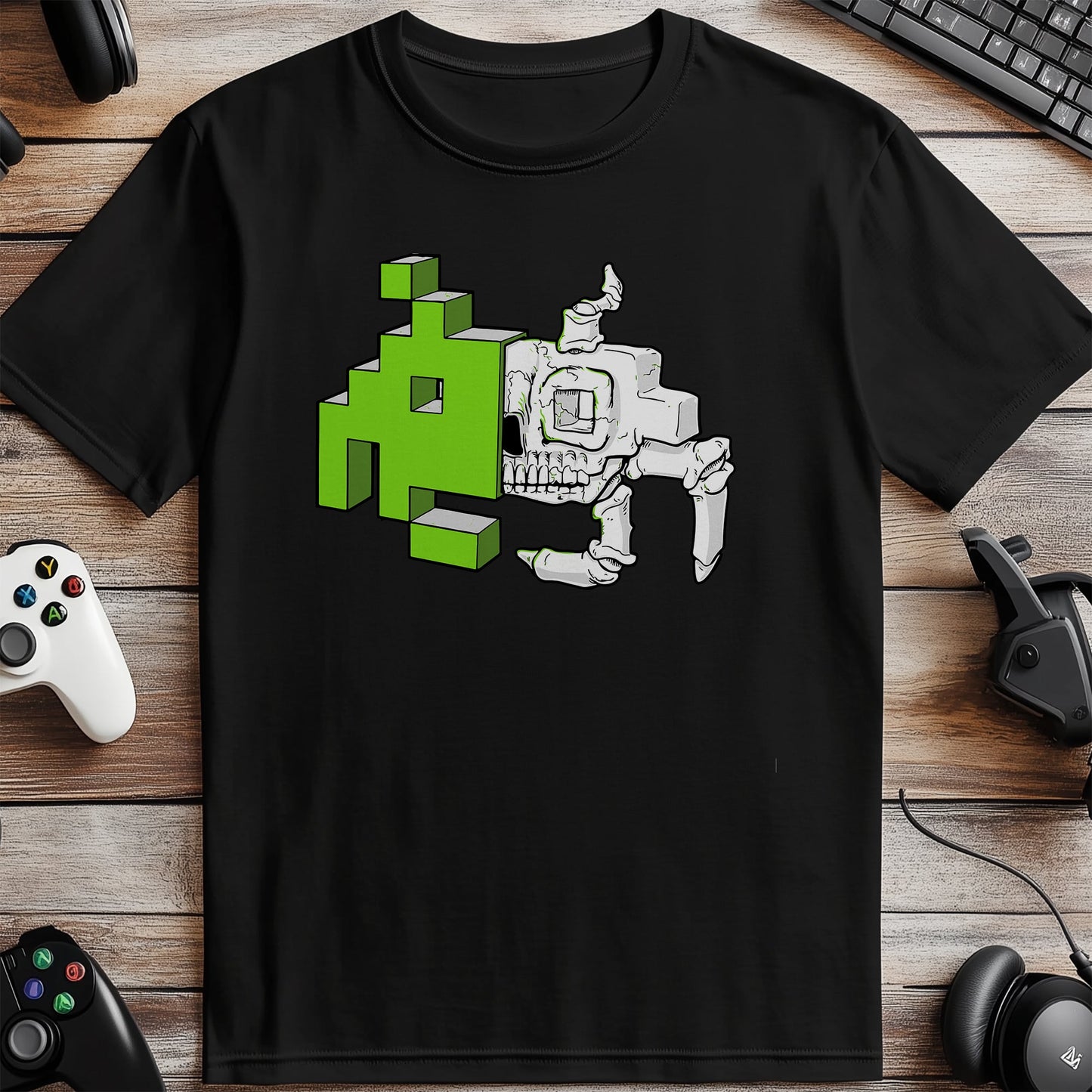 Space Invader Skull T-Shirt