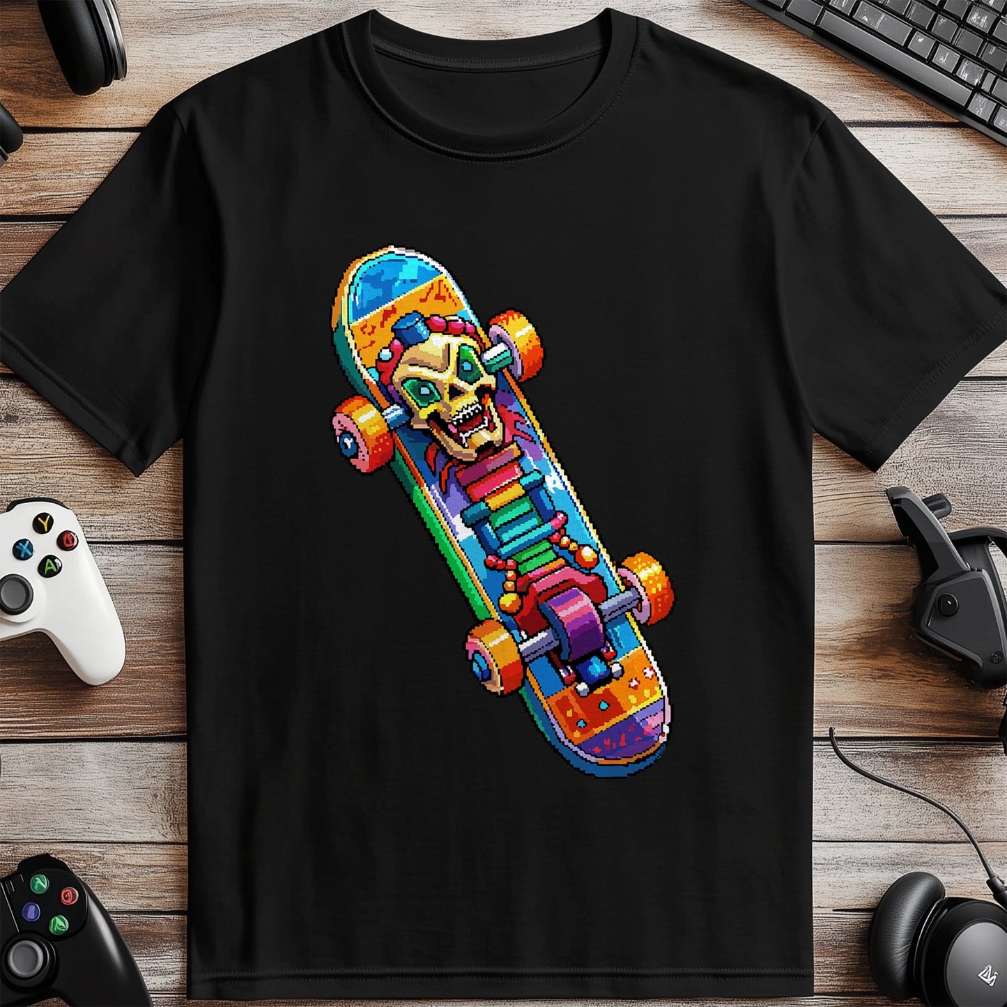 Pixel 33 Skateboard T-Shirt