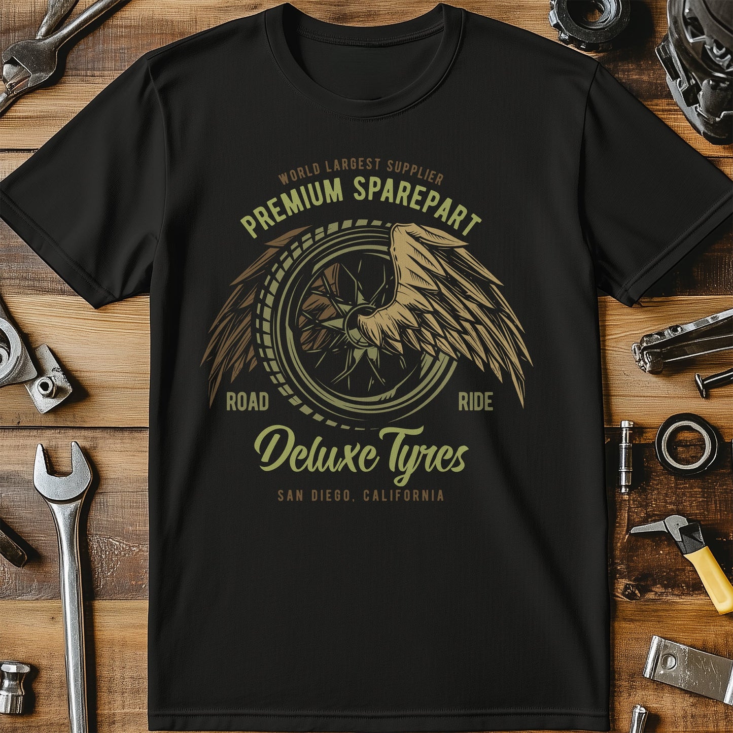 Premium Spare Parts Deluxe Tyres T-Shirt