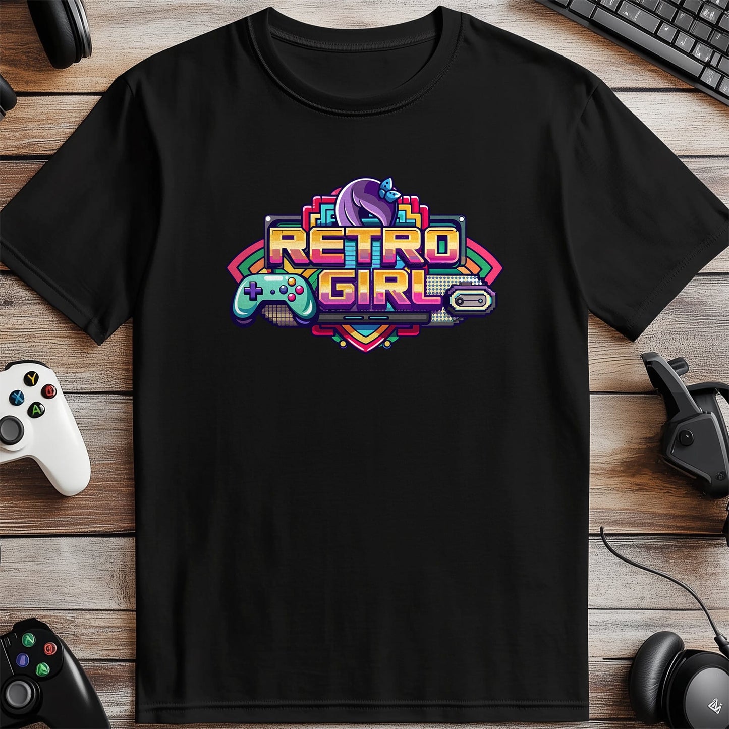Pixel 58 Retro Girl T-Shirt