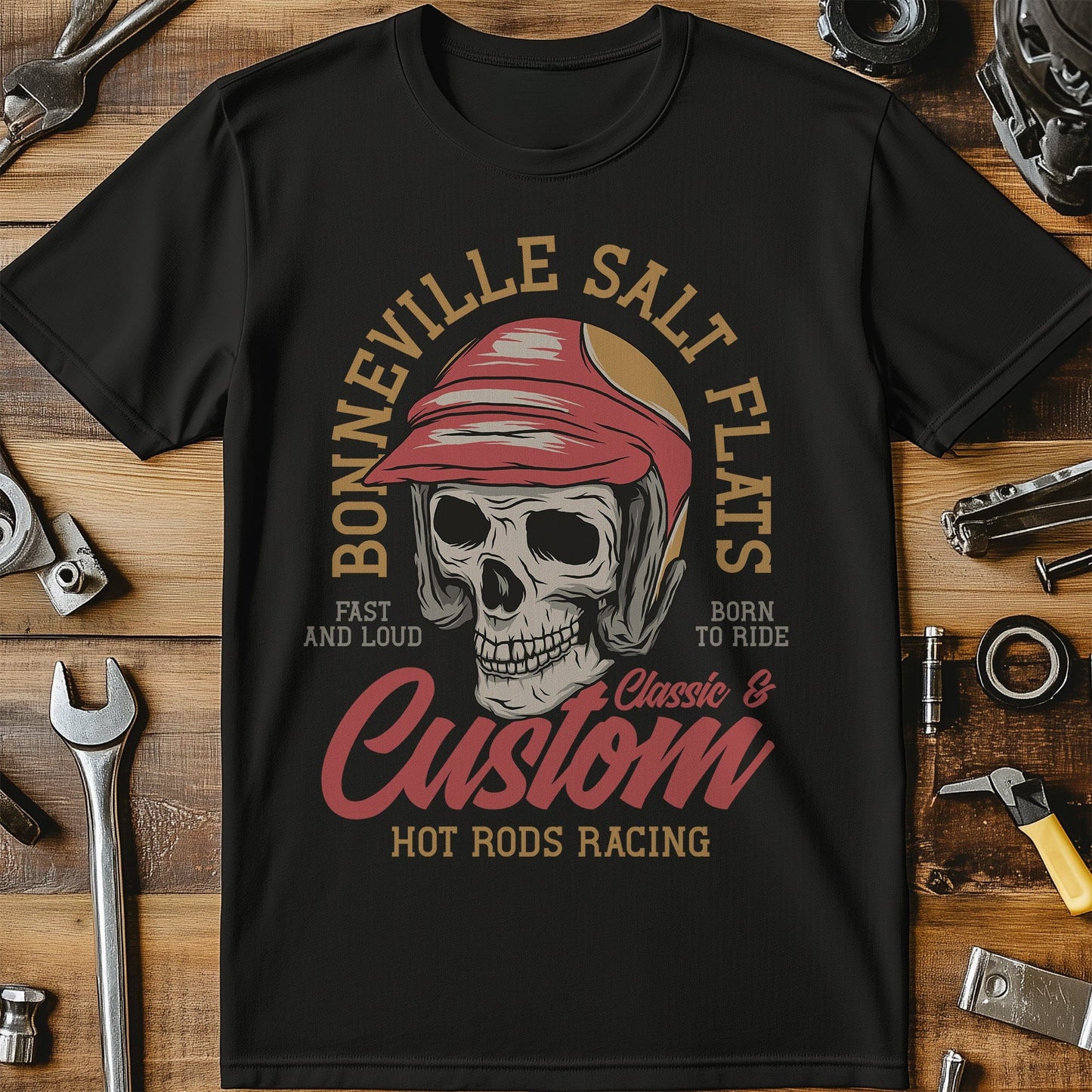 Hot Rod Racing Skull T-Shirt