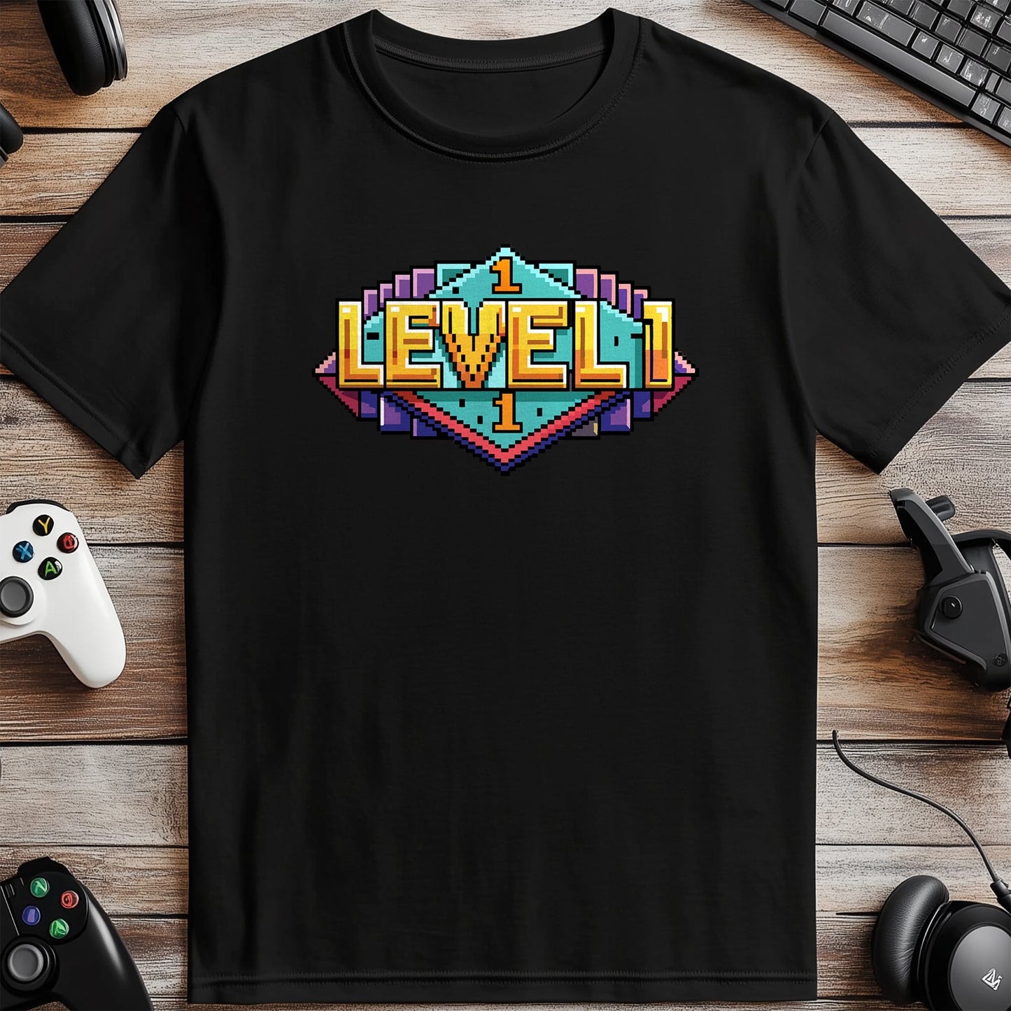 Pixel 76 Level Up T-Shirt Level 1