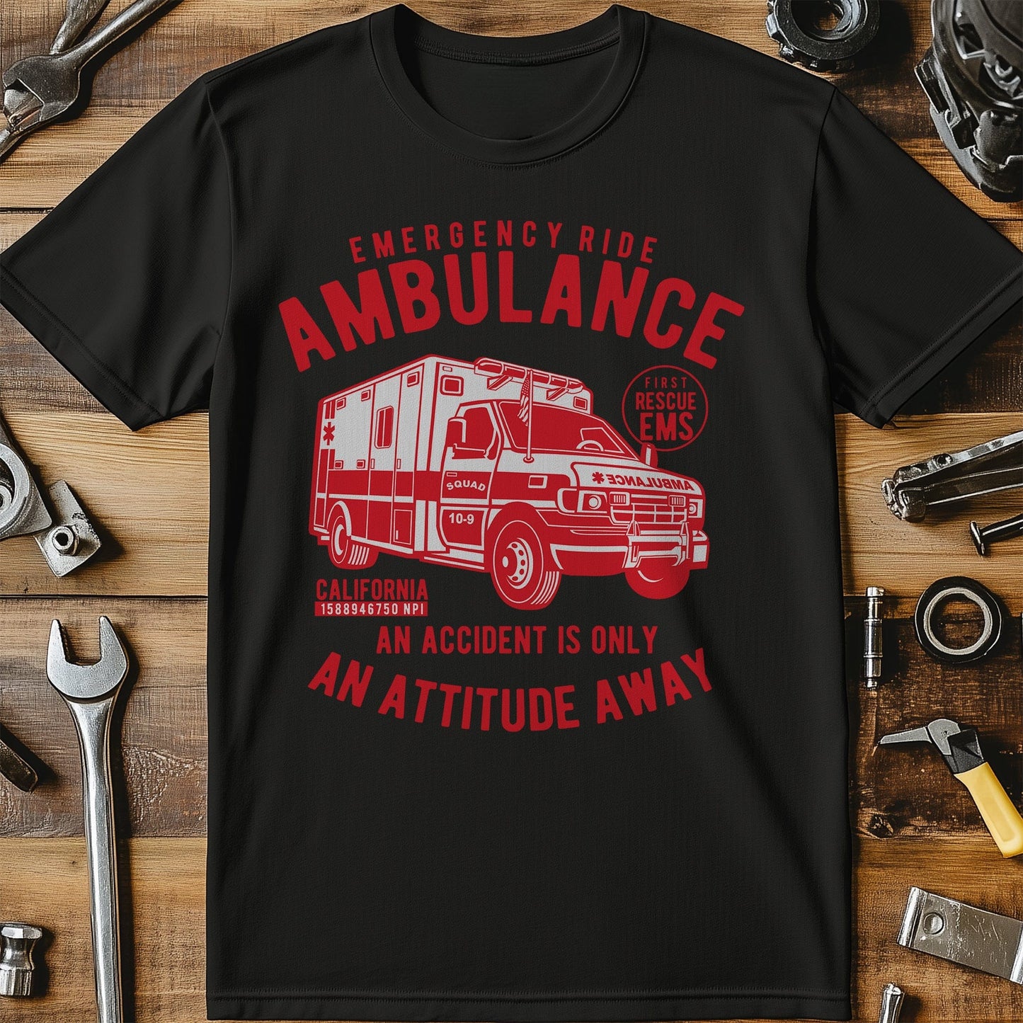 Emergency Ride Ambulance t-shirt
