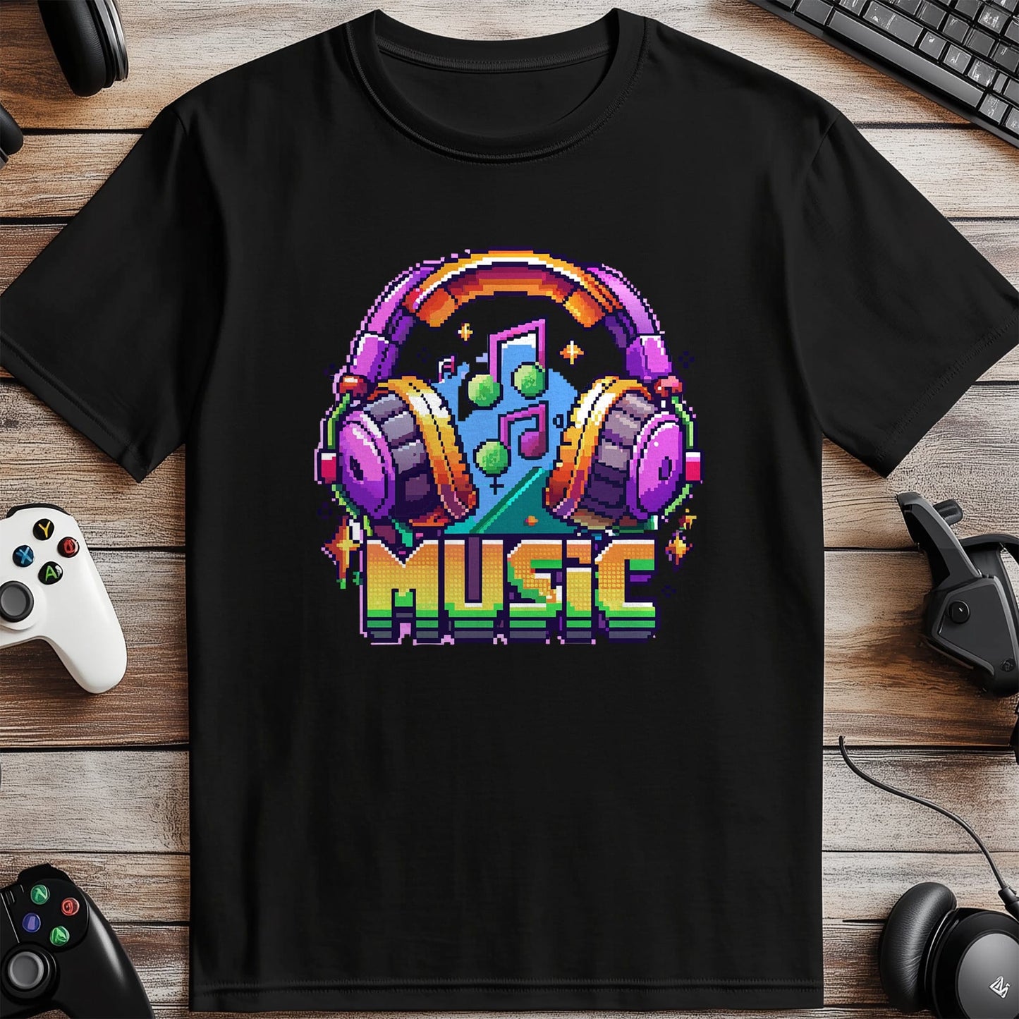 Pixel 83 Music Vibes T-Shirt Rock Your World!
