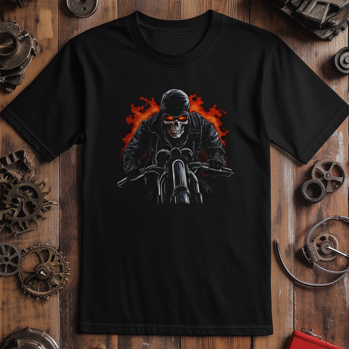 Biker Skull T-Shirt - Ride or Die in