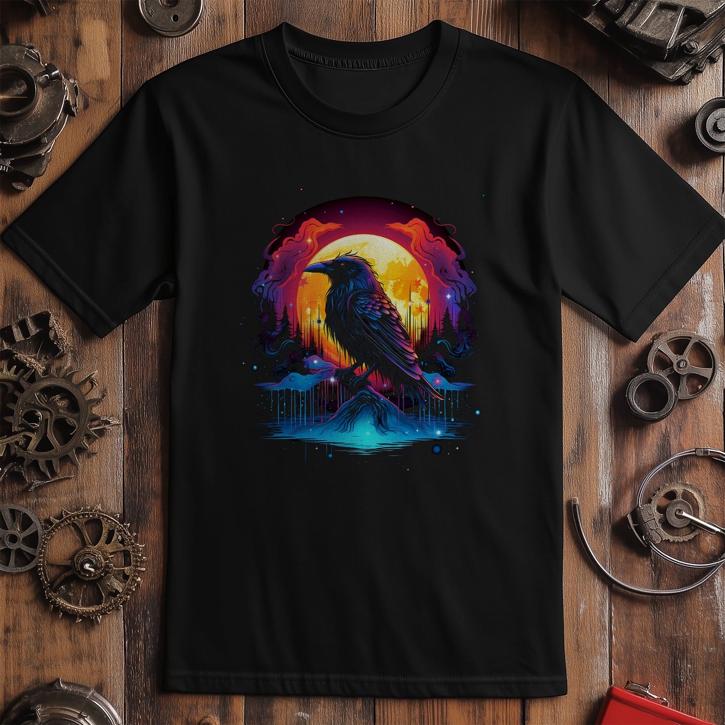 Melting Crow Sunset T-Shirt - Quirky