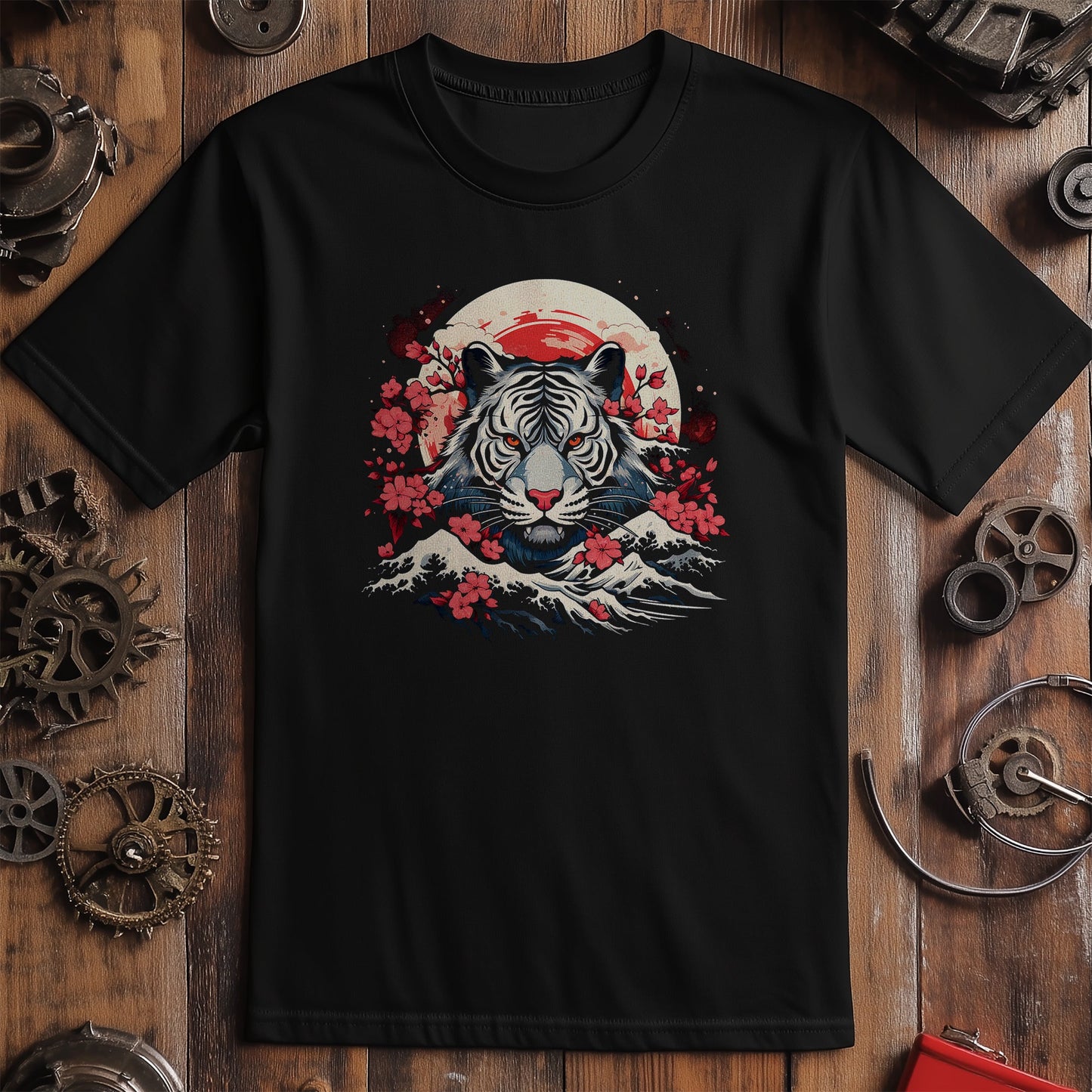 White Tiger Jap T-Shirt - Roar with