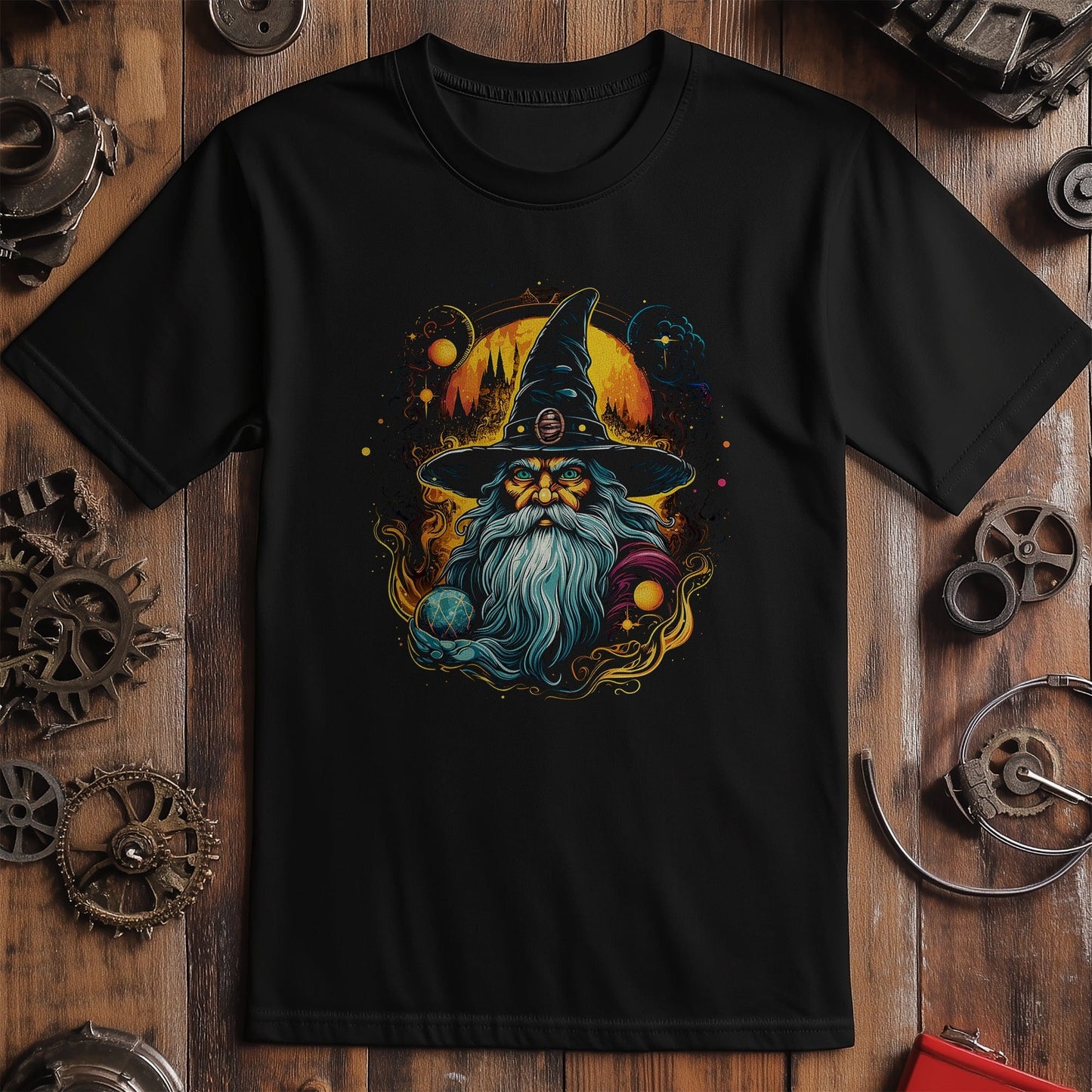 Trippy Wizard 2 T-shirt ‚Äì Bearded