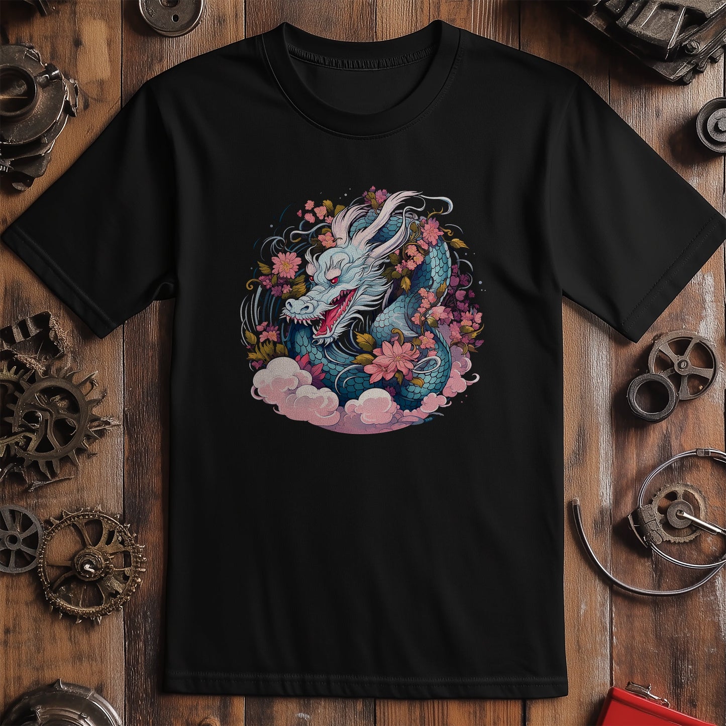 Japan Flower Dragon T-Shirt -