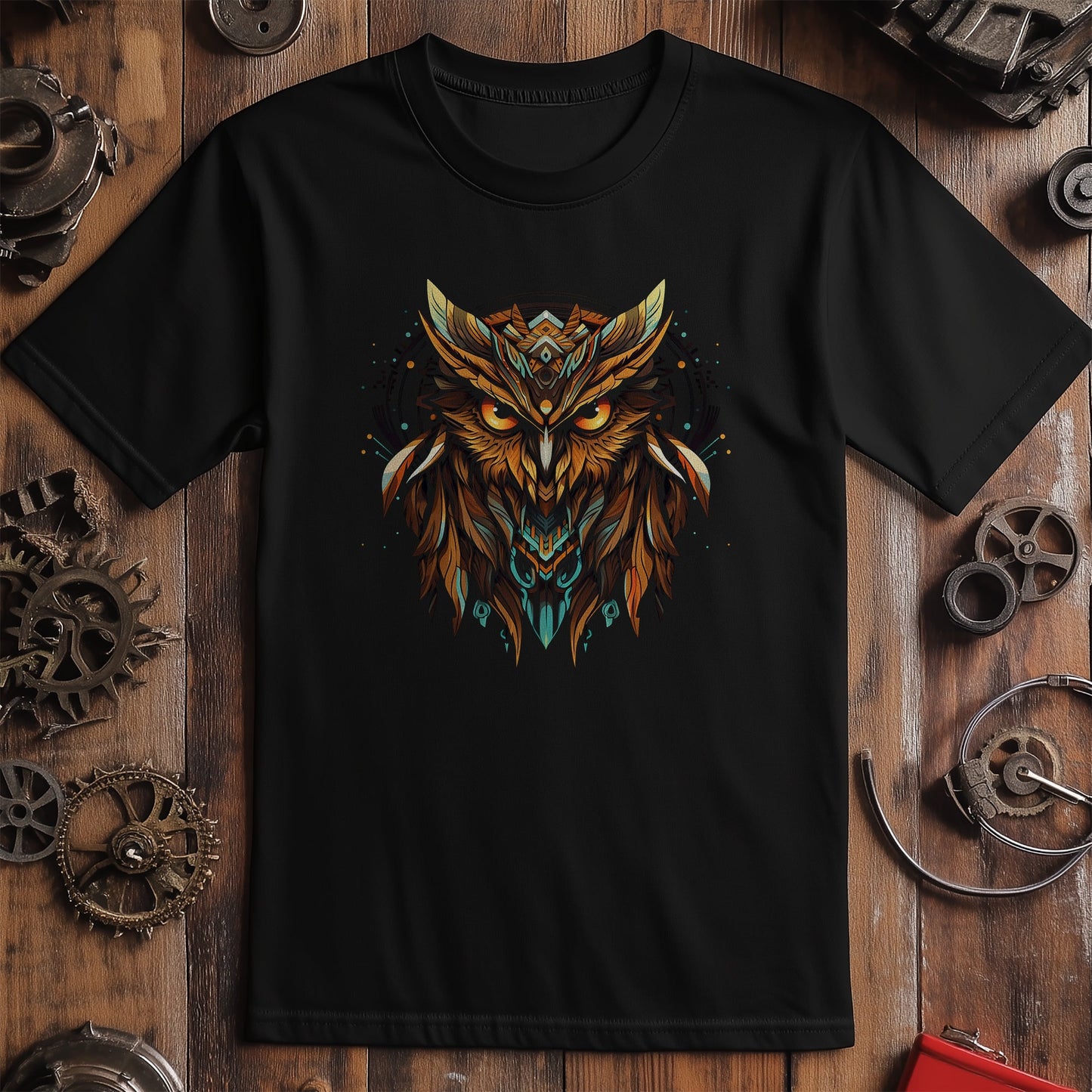 Tribal Owl T-shirt - Wise and Witty!