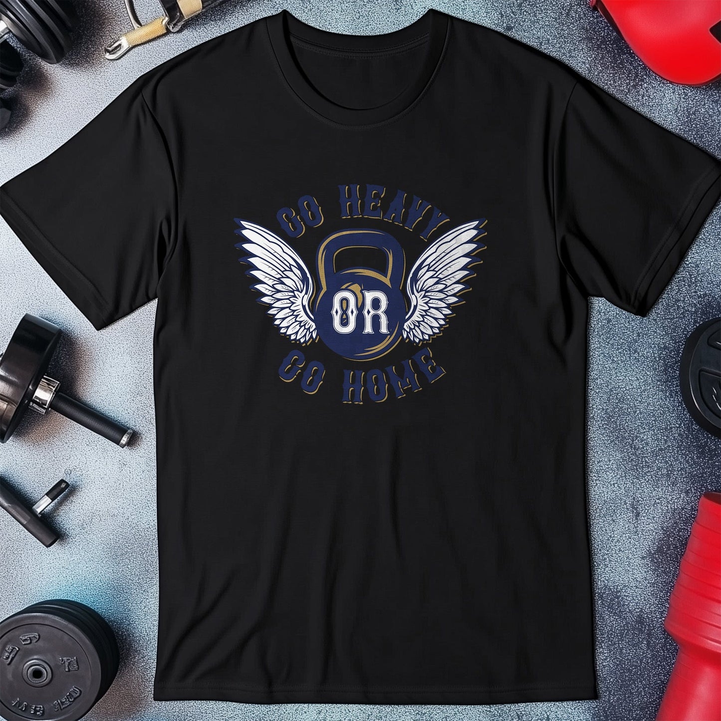 Go Heavy Kettle Winged T-Shirt -