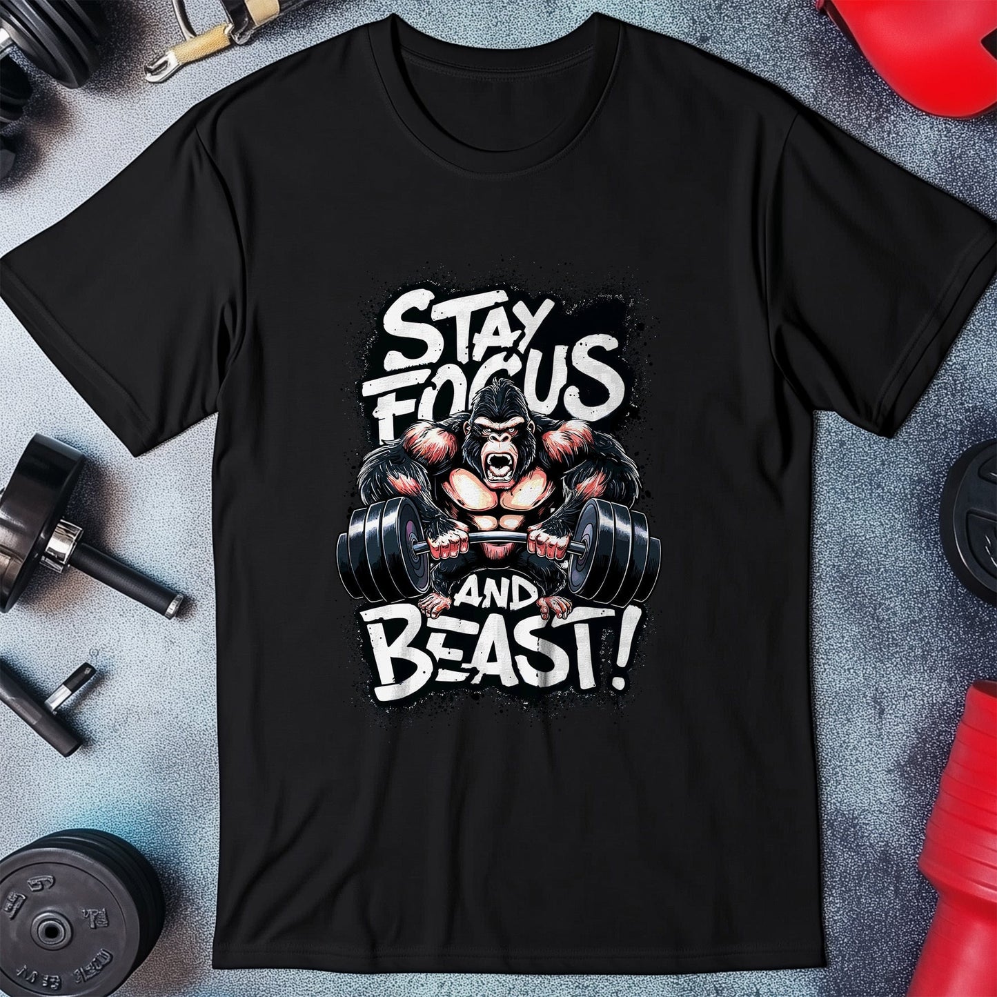 Gym 22 T-Shirt Stay Focused & Beast Mode