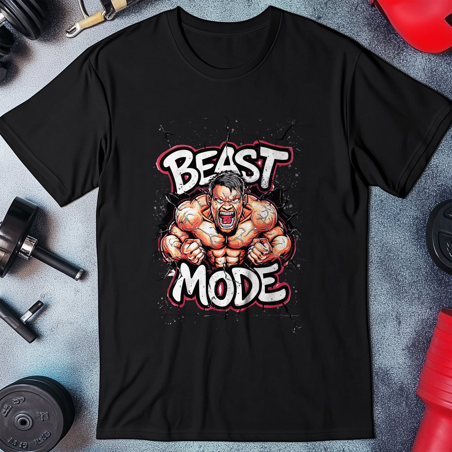 Gym 40: Unleash Your Beast Mode! Funny T-shirt
