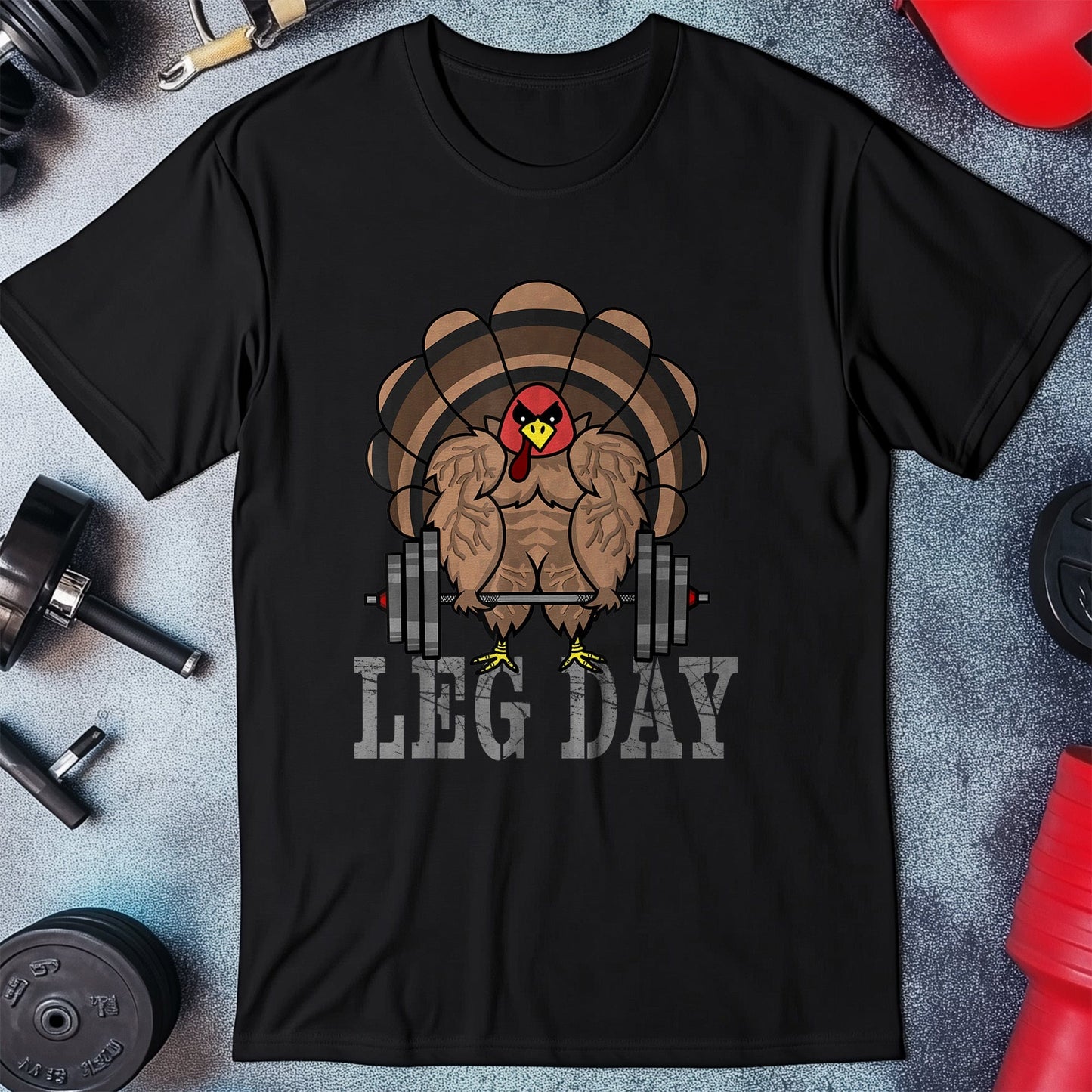 Deadlifting Turkey T-Shirt - Gobble