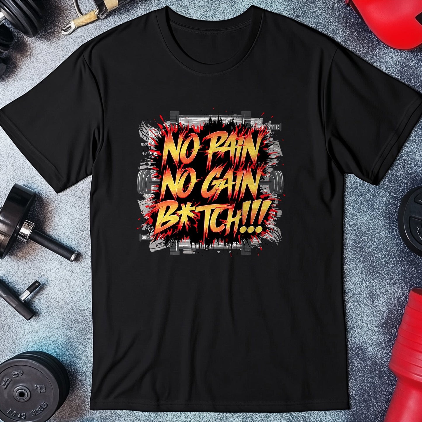 Gym 3 - No Pain, No Gain Funny T-Shirt