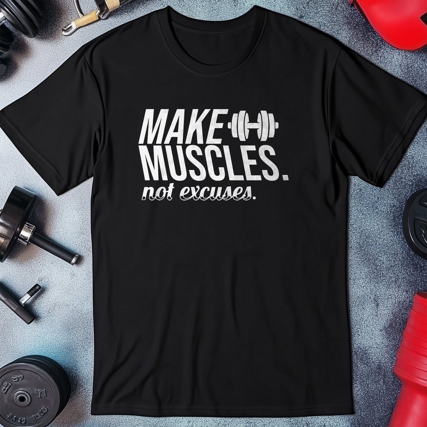 Make Muscles Not Excuses T-shirt -
