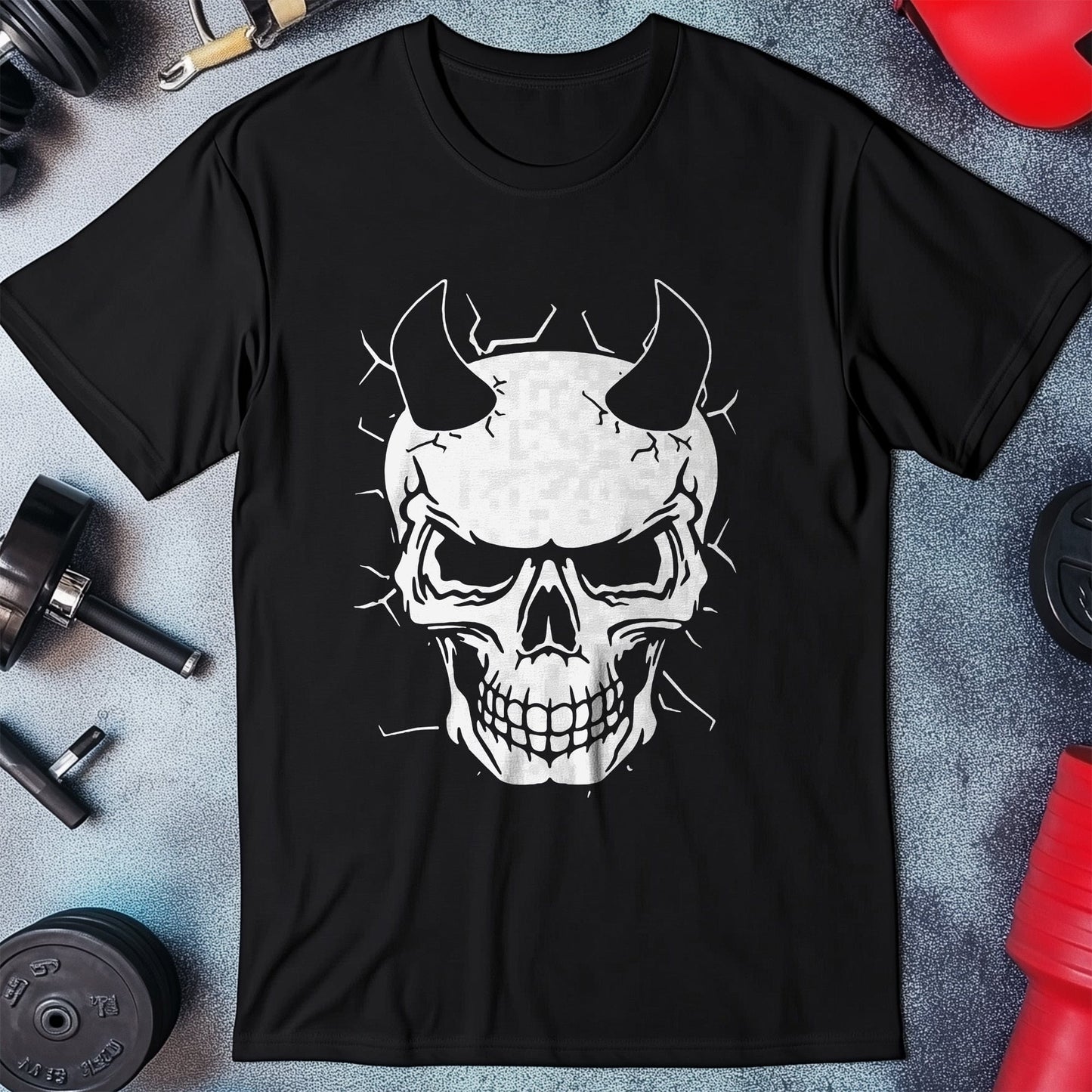 Horn Skull Death Gym T-Shirt ‚Äì Lift
