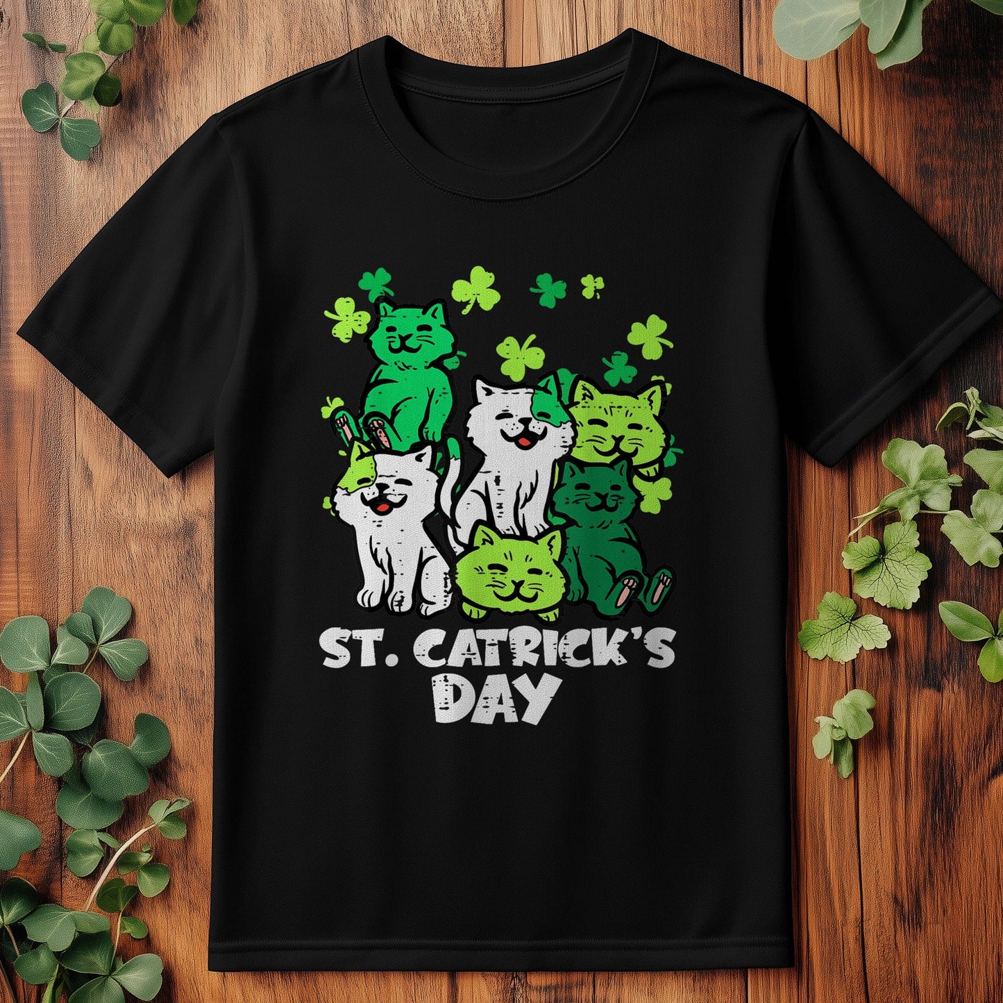 St. Patrick's Day Cats T-shirt