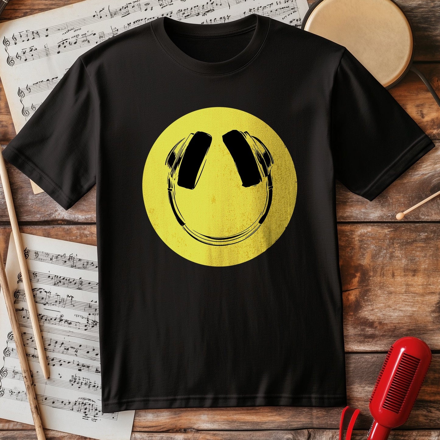 Smiley Headphones T-Shirt