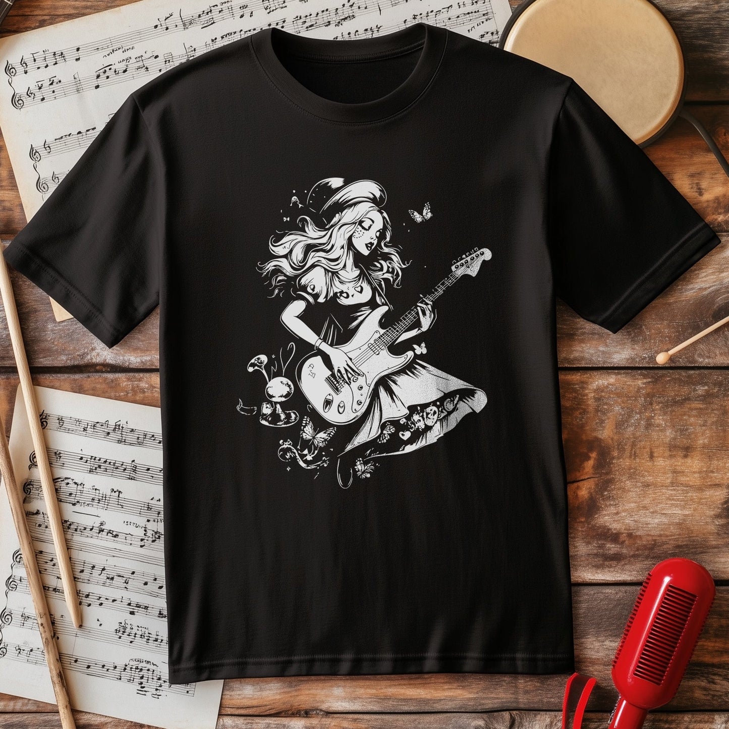 Alice in Wonder Guitar T-Shirt