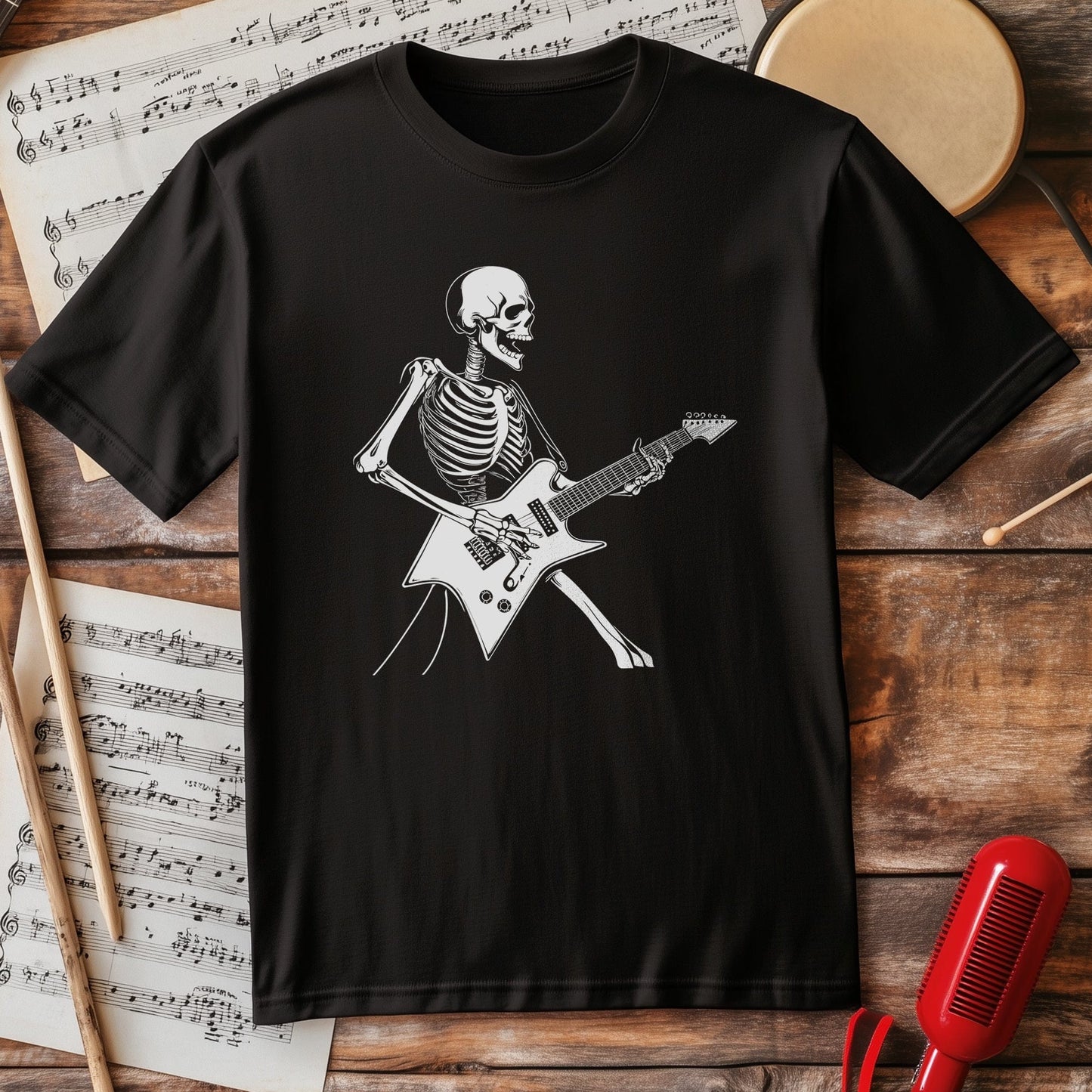 Skeleton Guitar Rocker T-Shirt -