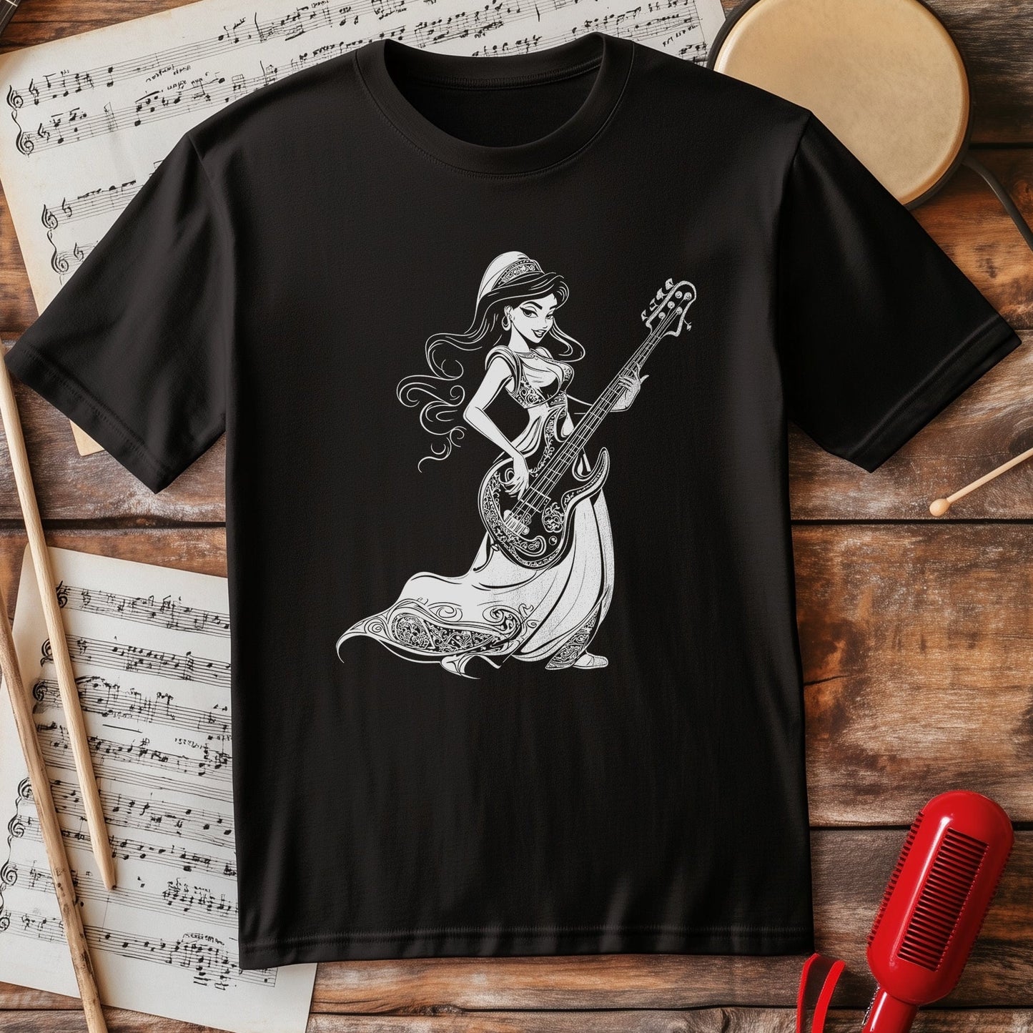 Princess Jasmine Guitar T-Shirt