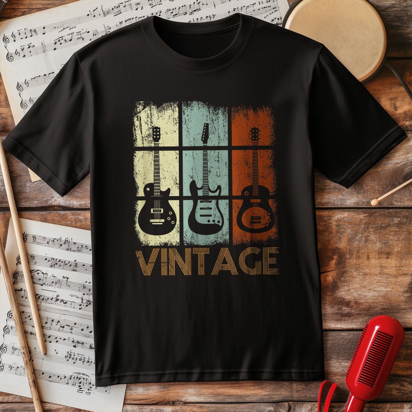Vintage Guitar T-Shirt - Rock Your