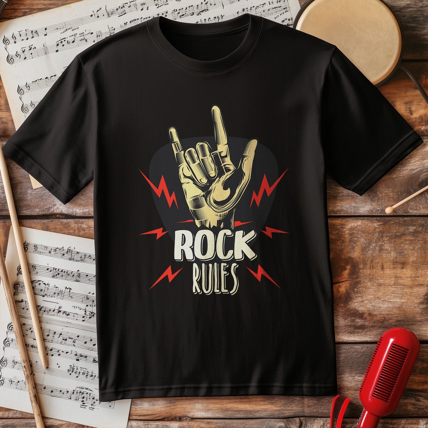 Rock Rules Horned Hand T-shirt