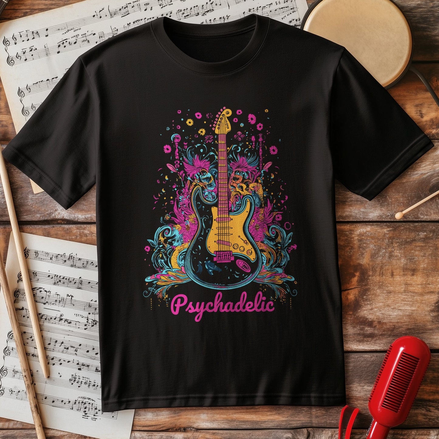 Psychedelic Guitar T-shirt