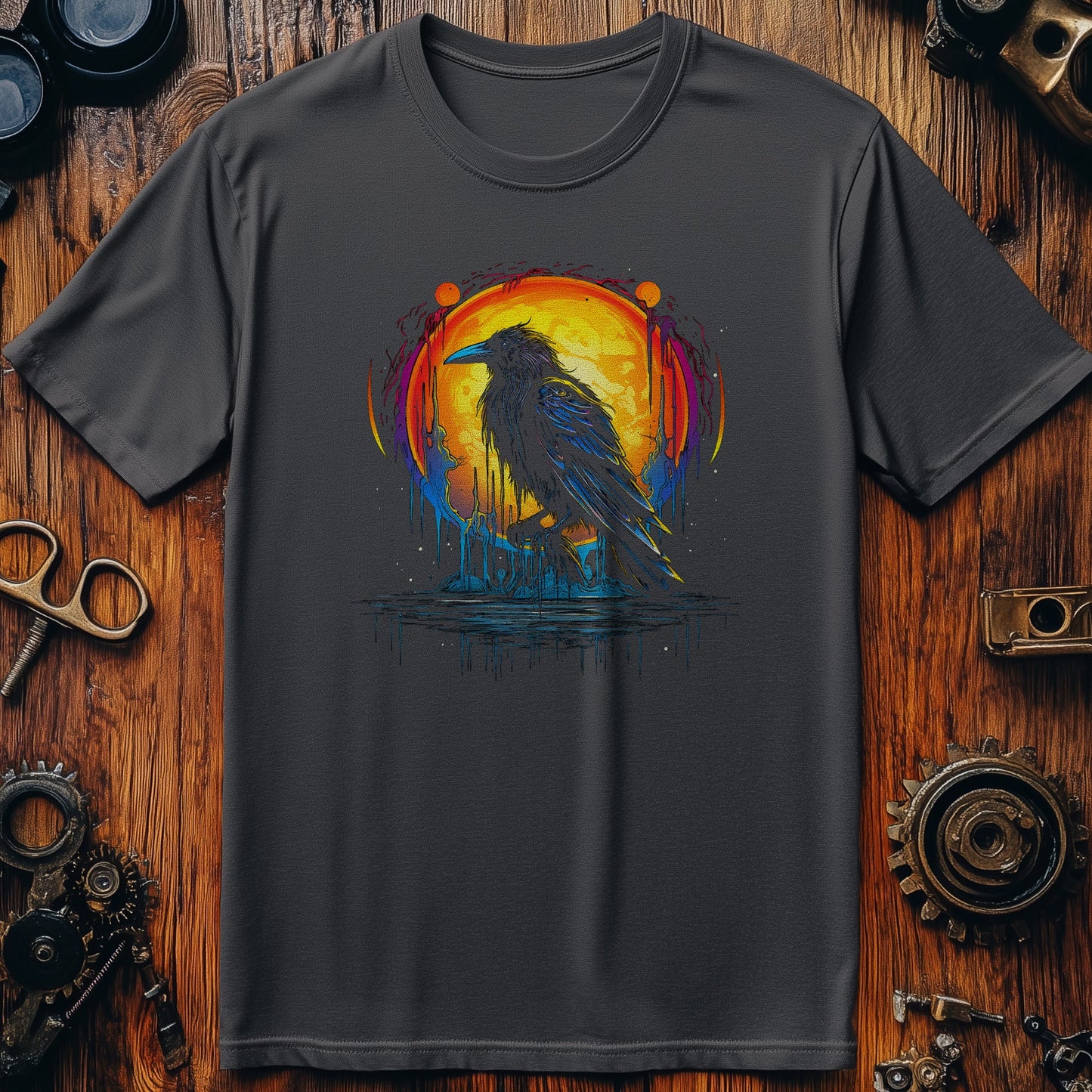 Sunset Drip Crow T-Shirt -