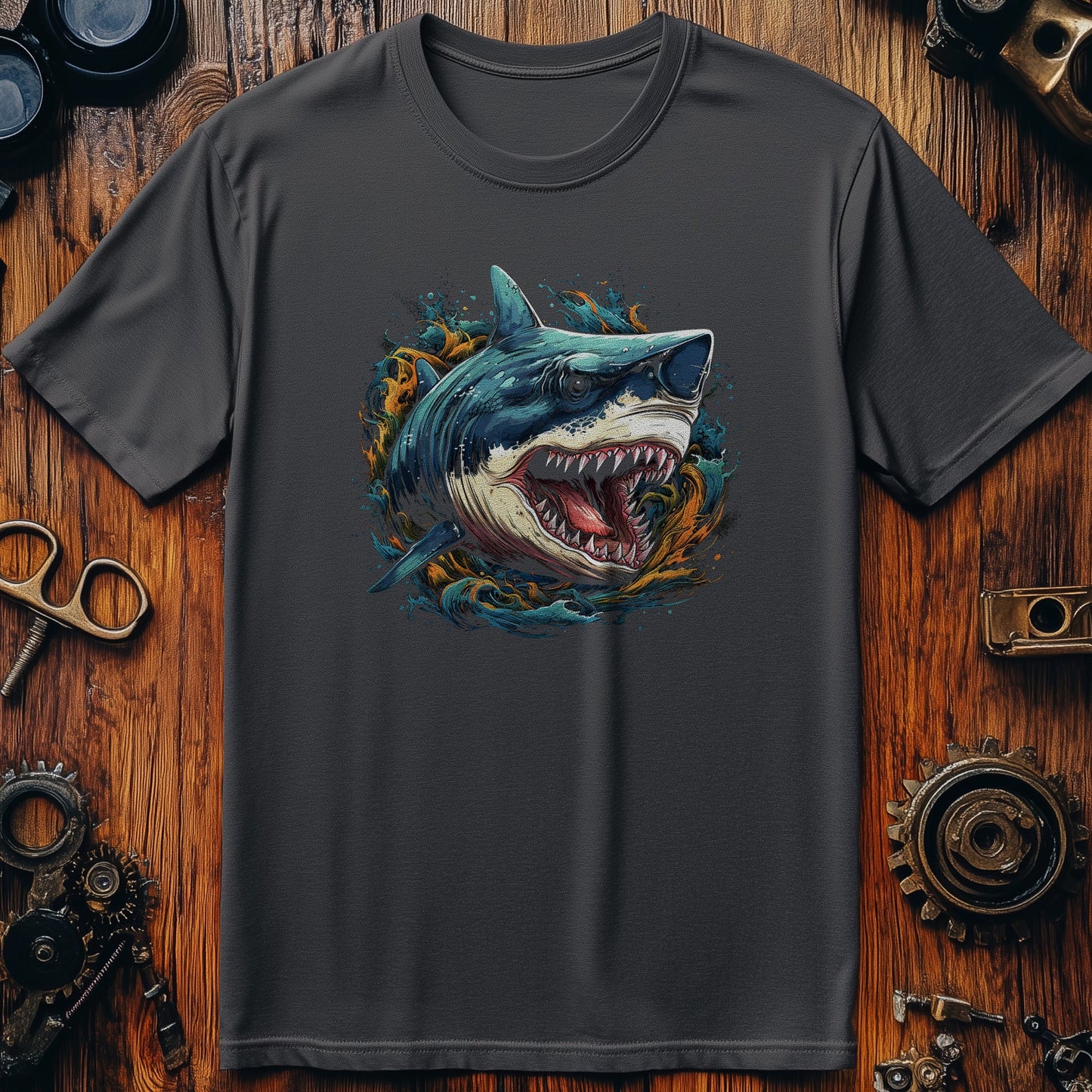 Megalodon Head T-Shirt - Dive into