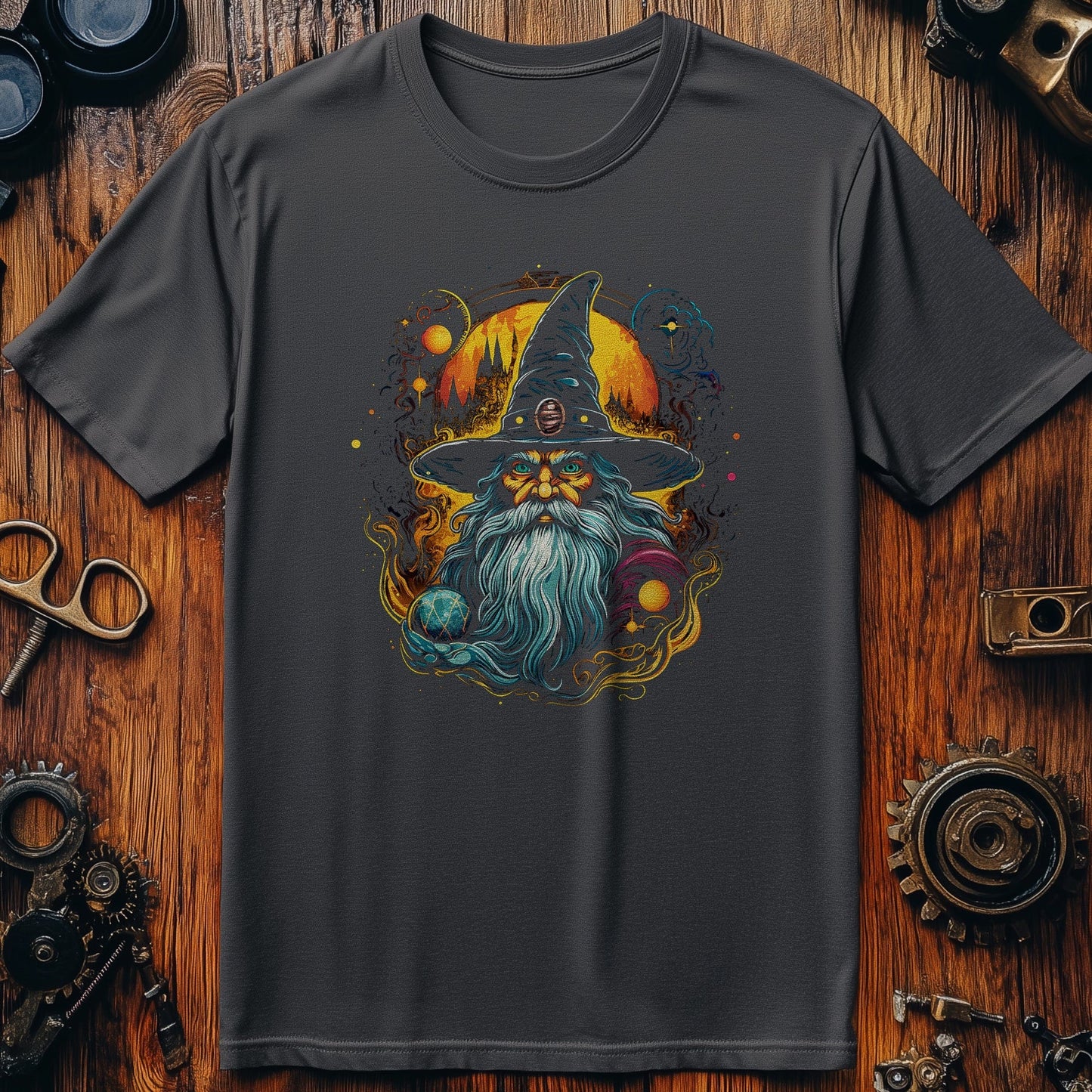 Trippy Wizard 2 T-shirt ‚Äì Bearded
