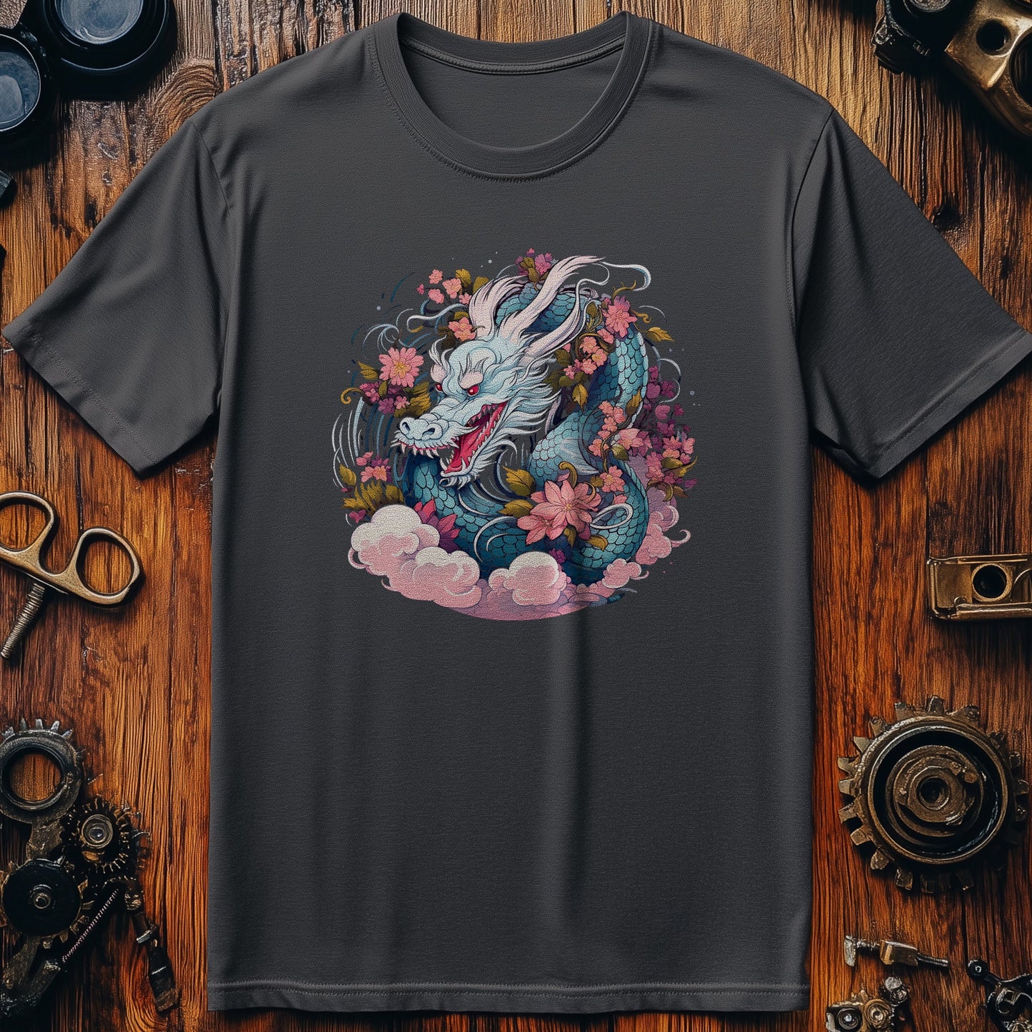 Japan Flower Dragon T-Shirt -