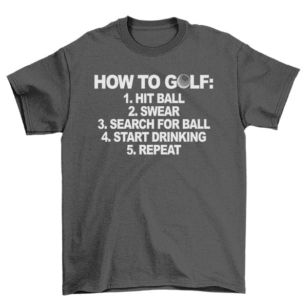 Golf Bullet Points TShirt Tee Up