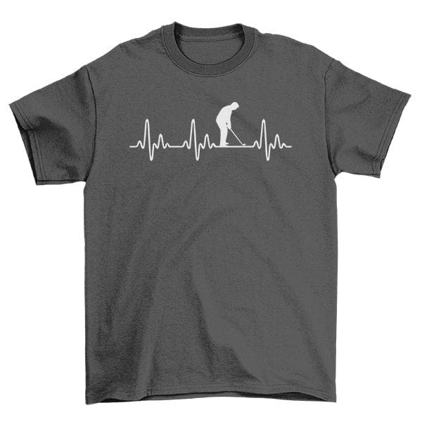 Golf Heartbeat TShirt Swing into