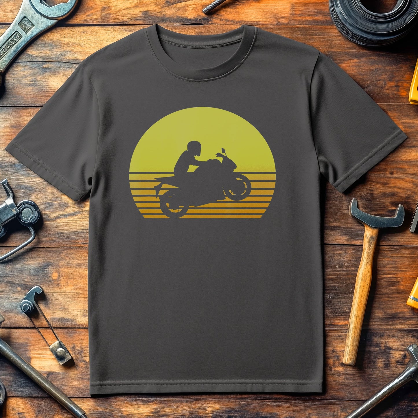 Sunset Motorcycle Wheelie T-Shirt